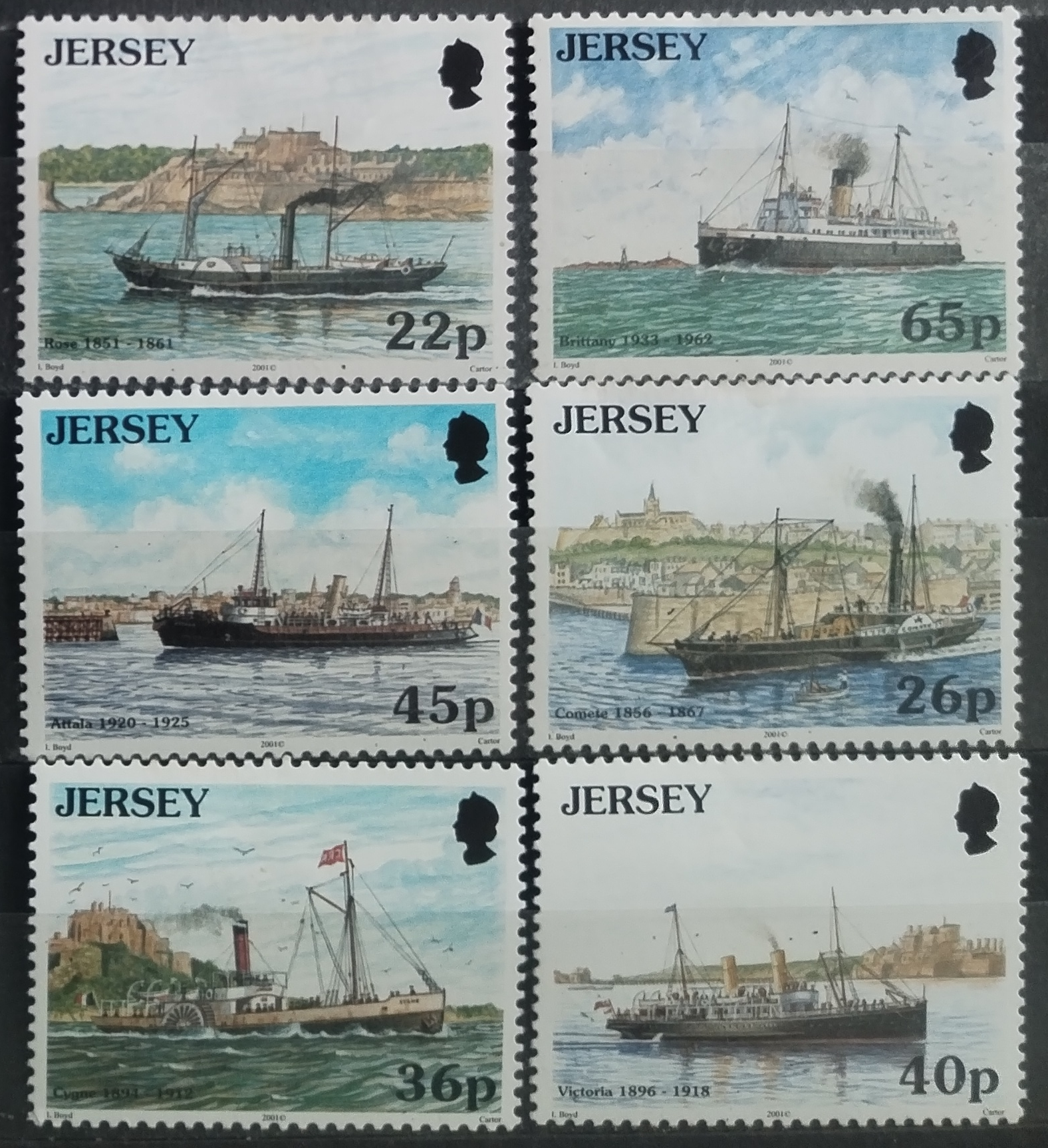 Jersey 2001 Lodě a trajekty (vady)