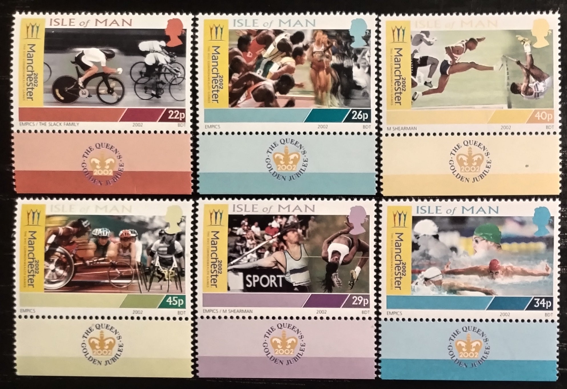 Ostrov Man 2002 Commonwealth Games, Sport MNH