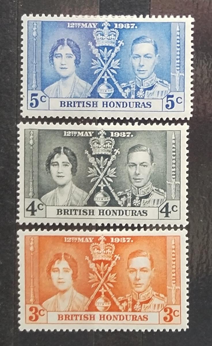 1937 omnibus vydání korunovace Jiřího VI. - BRITSKÝ HONDURAS