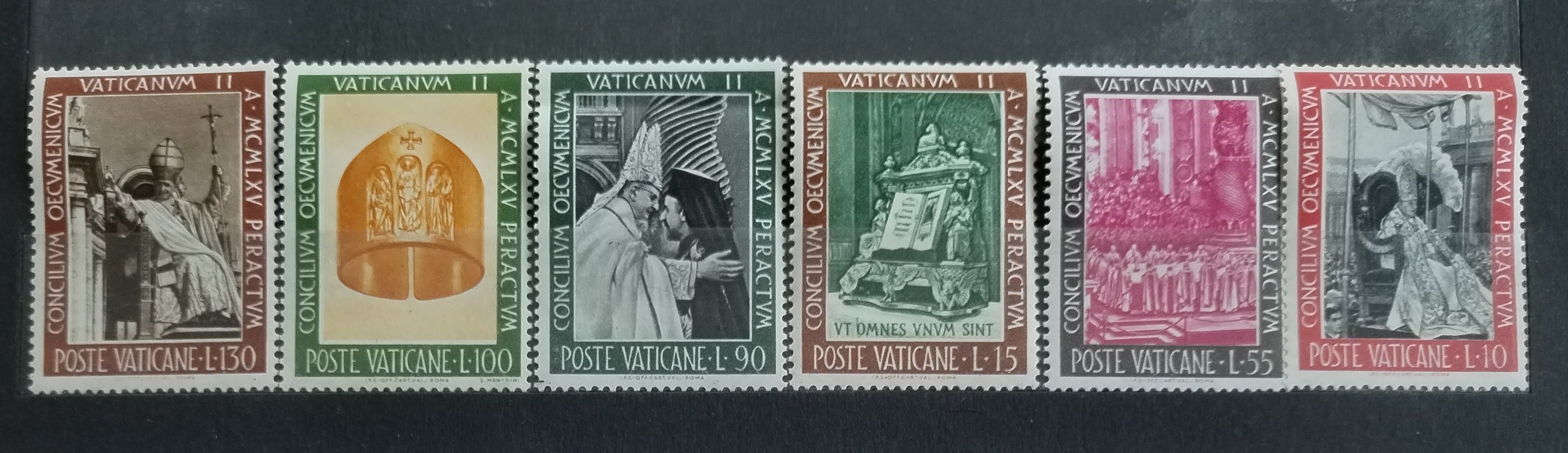 Vatikán 1966 Koncil a umění, 90L ohyb