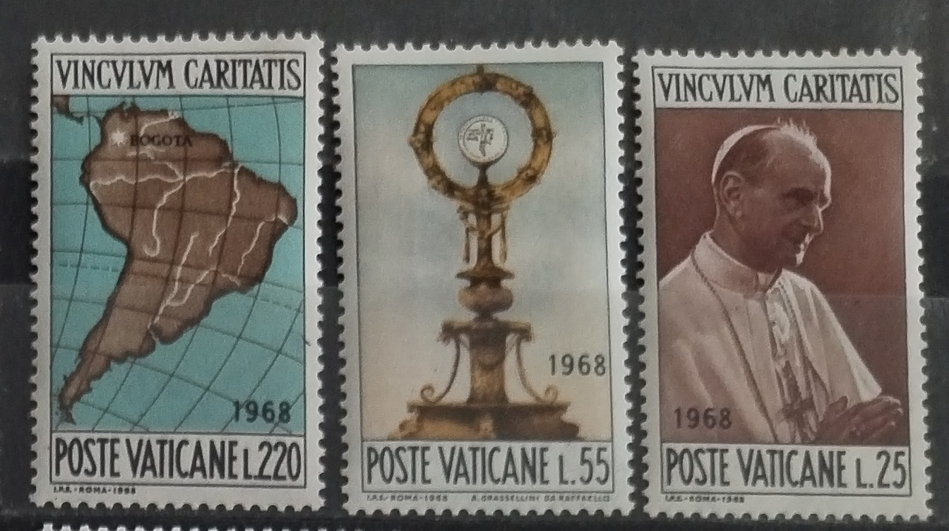 Vatikán 1968 Kongres Bogota, Mapy a papež