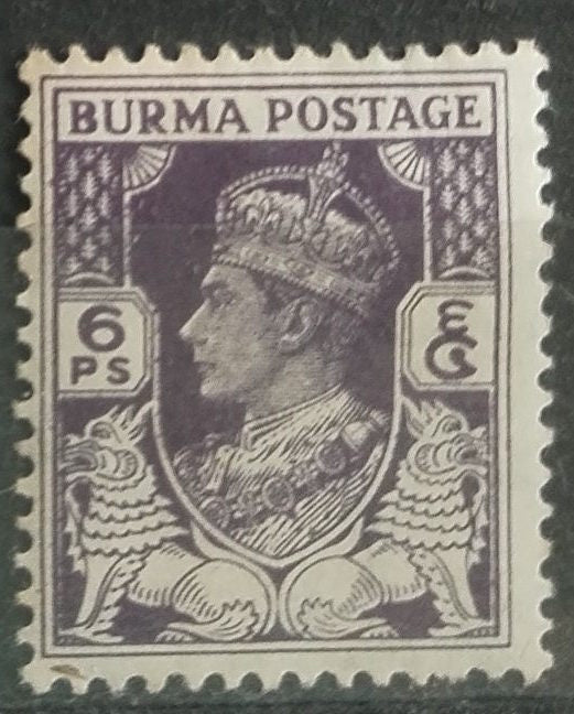 Britská Barma 1938 Hodnota 6p