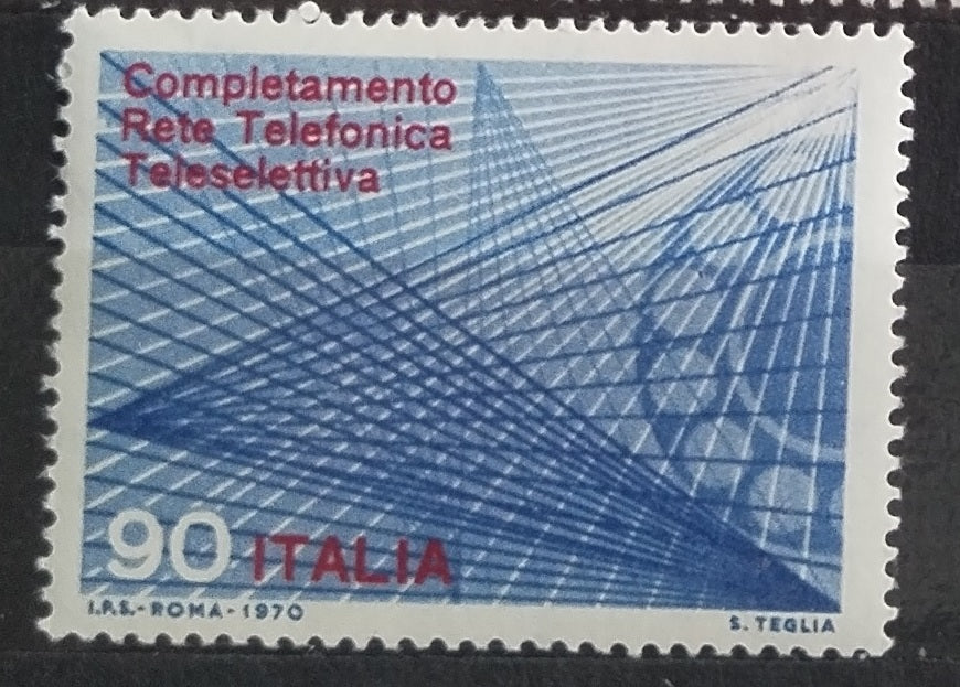 Itálie 1970 Telefon, hodnota 90L