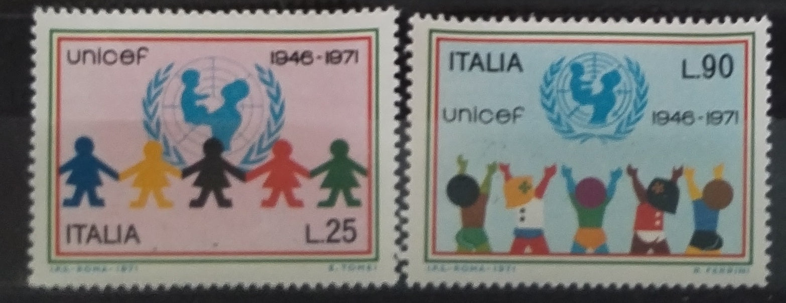 Itálie 1971 Výročí UNICEF