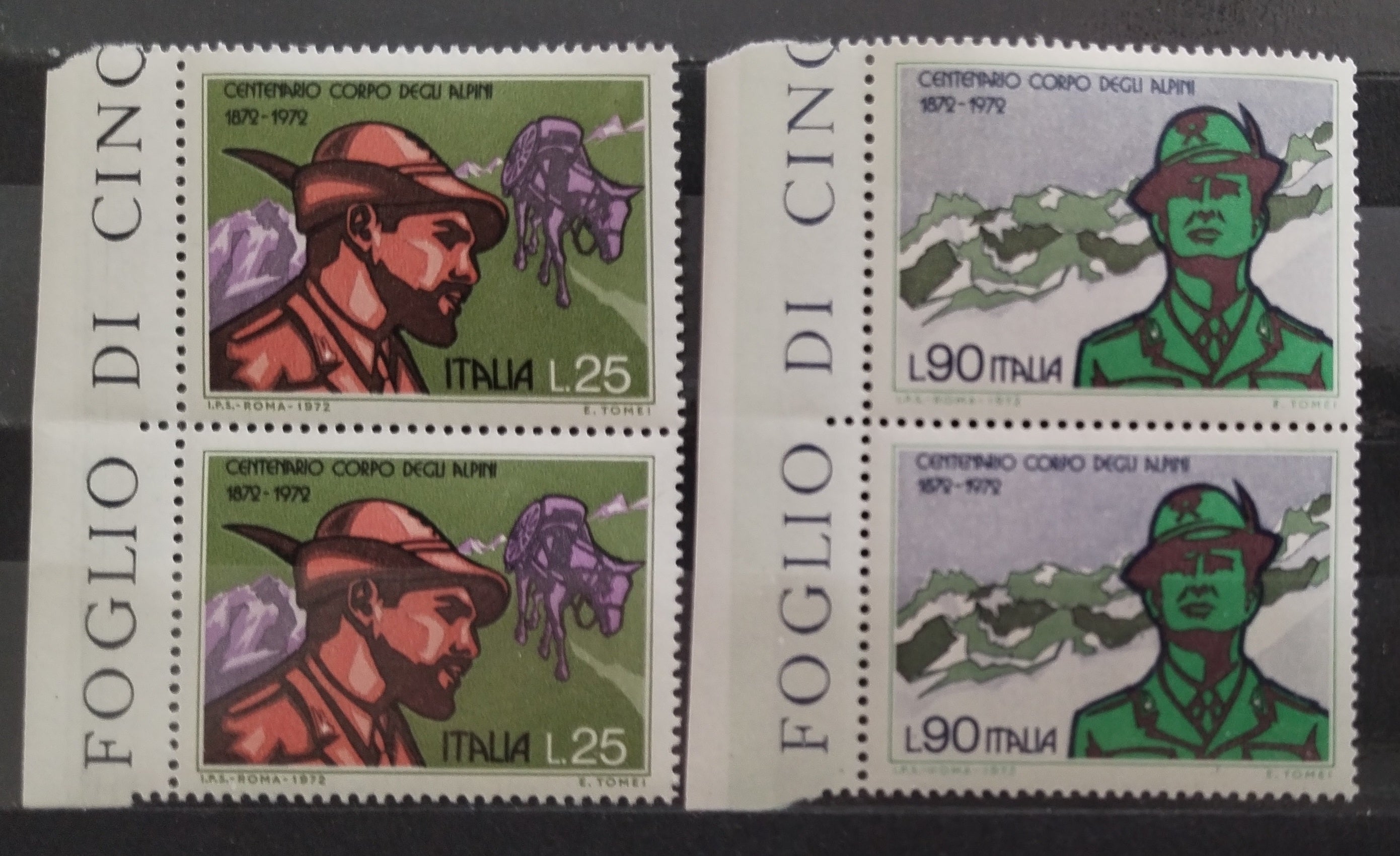 Itálie 1972 Alpské jednotky - chybí 50L