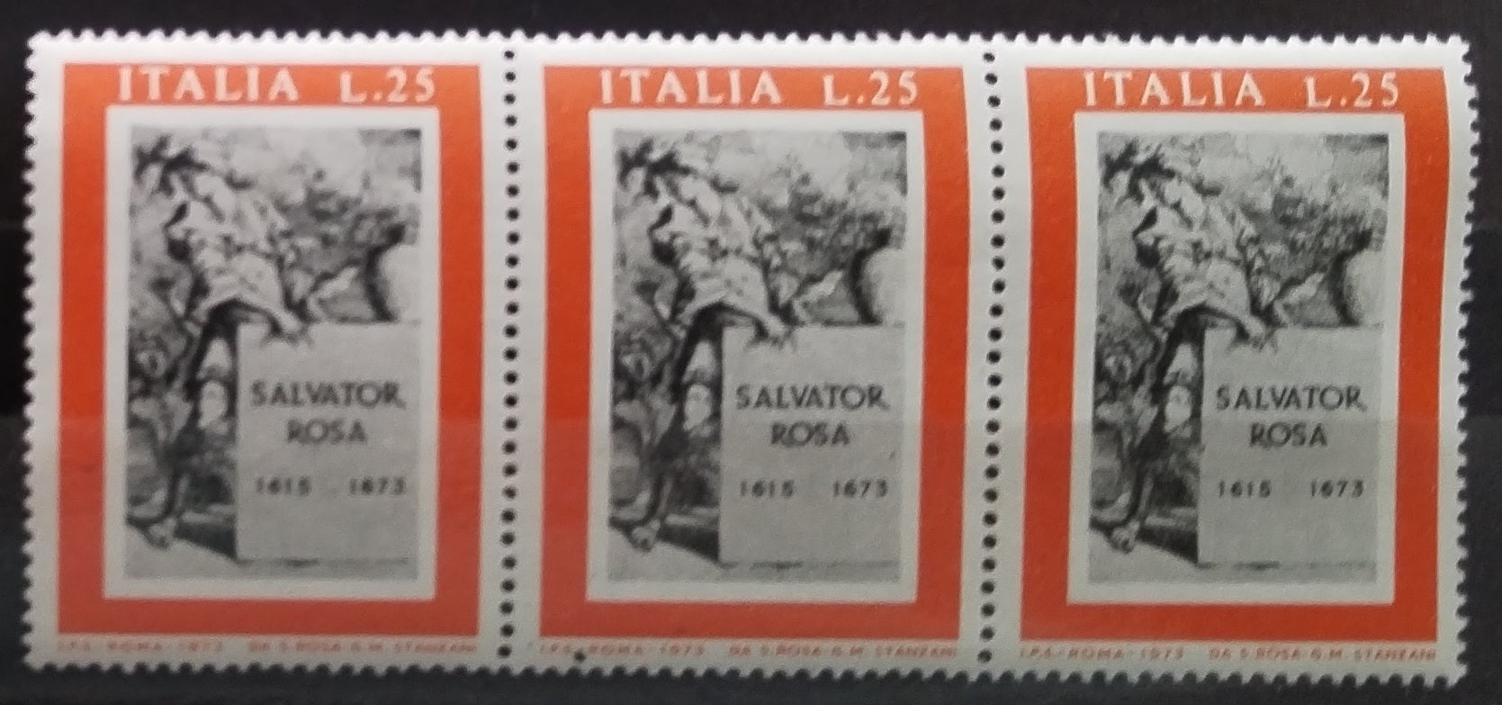 Itálie 1973 Salvator Rosa a jeho umění