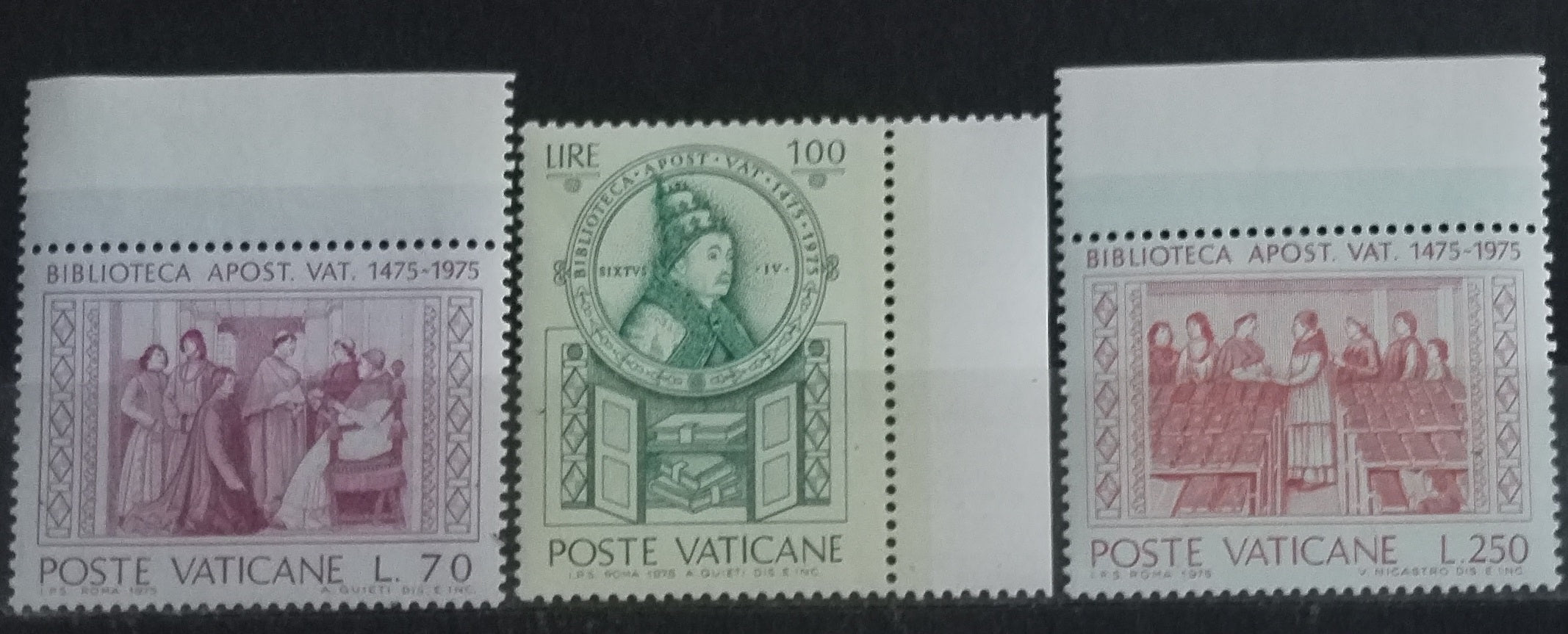 Vatikán 1975 Výročí národní knihovny
