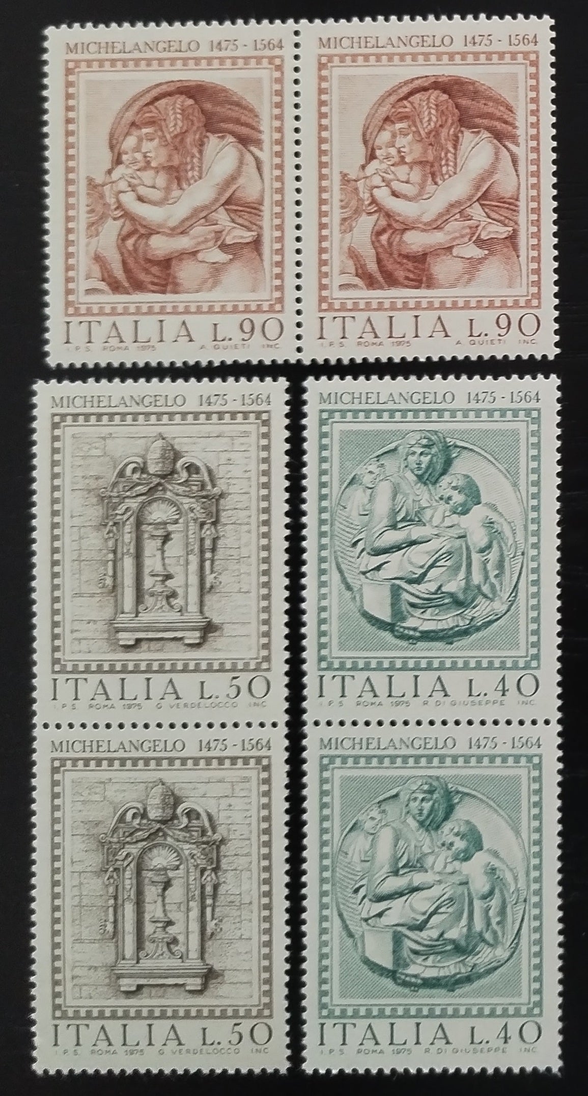 Itálie 1975 Michelangelo a jeho umění