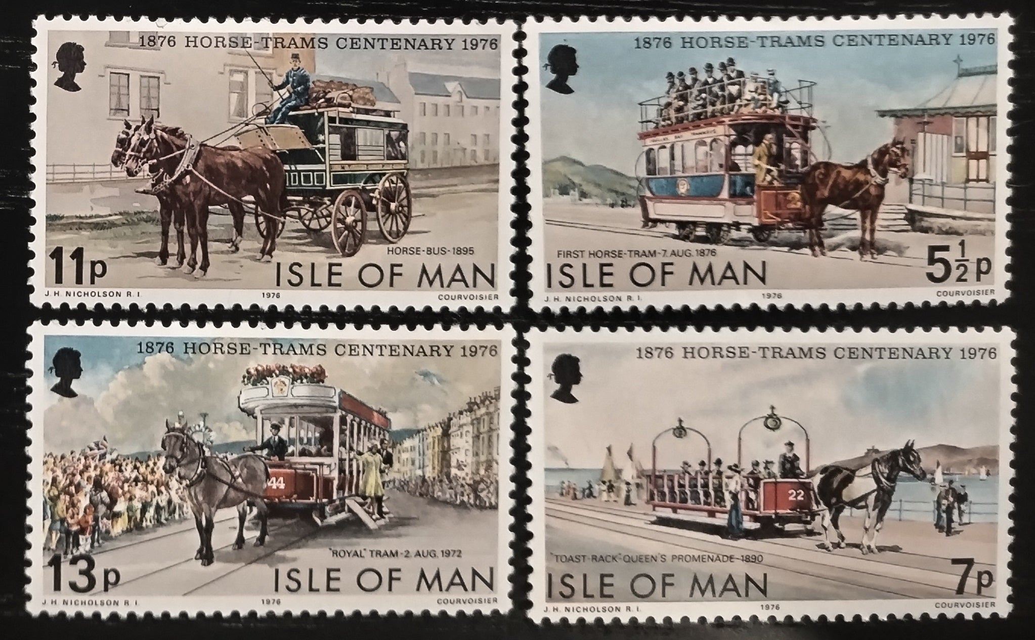 Ostrov Man 1976 Koně a tramvaje, MHD