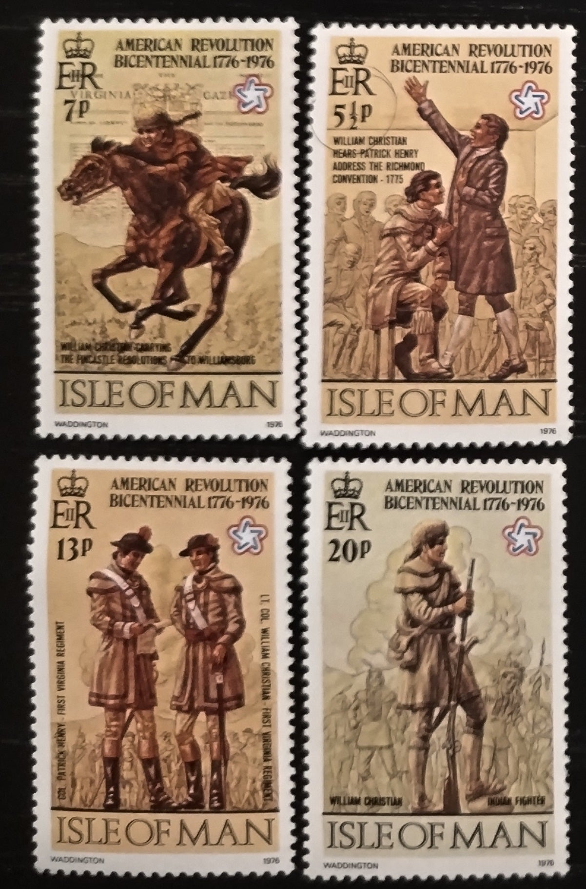 Ostrov Man 1976 Výročí USA a koně, Historie