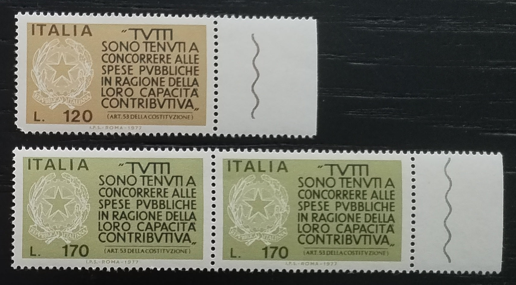 Itálie 1977 Plaťte daně!