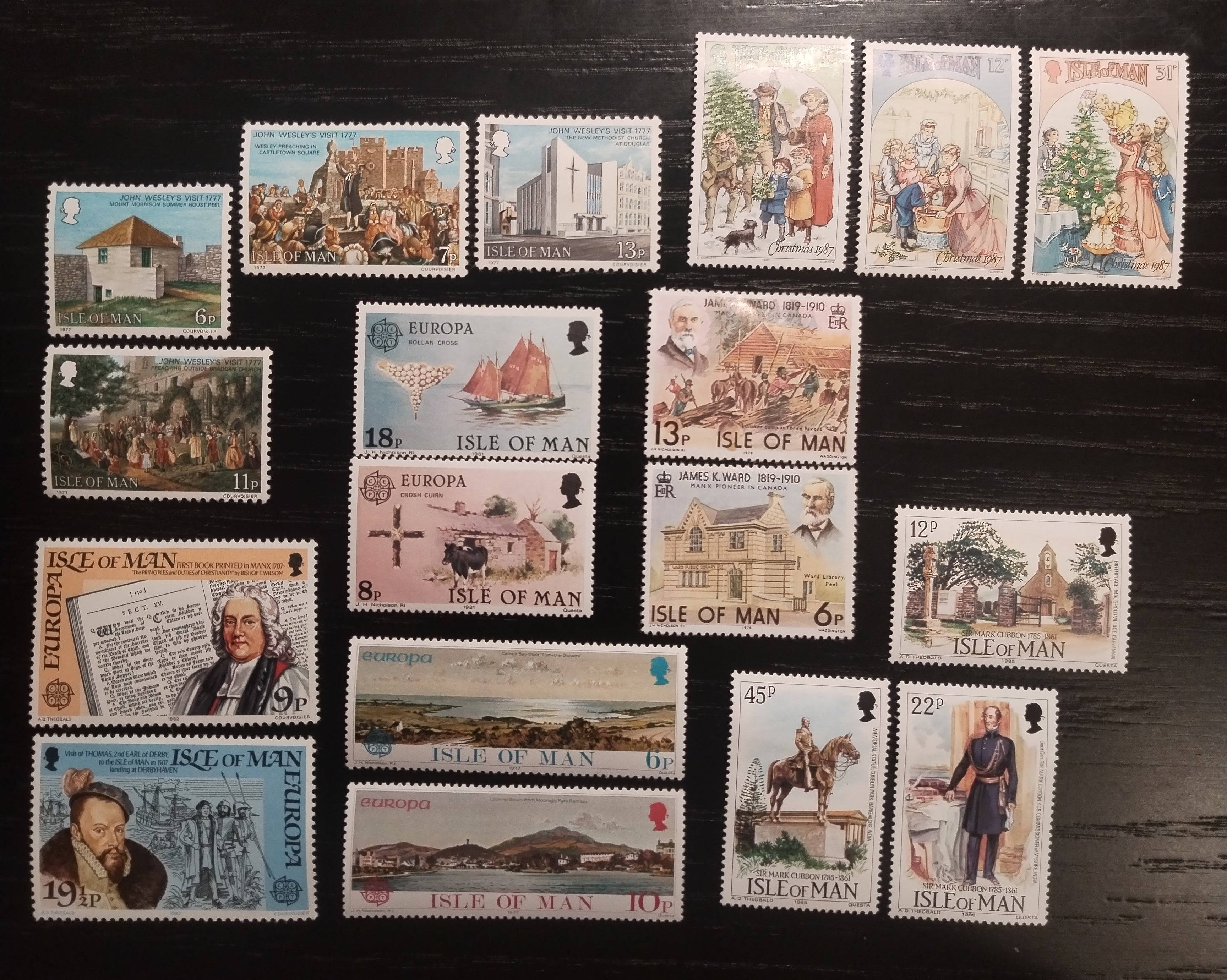 Ostrov Man 1970-9 7x komplet známek