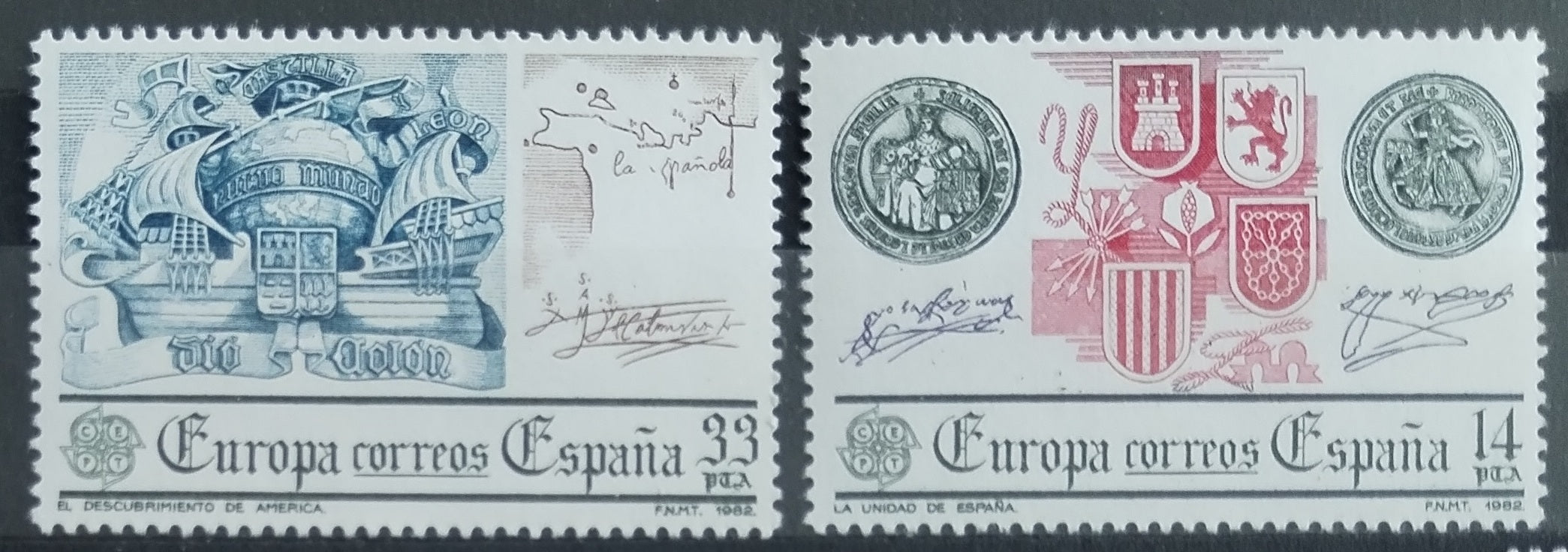Španělsko 1982 EUROPA Lodě a erby