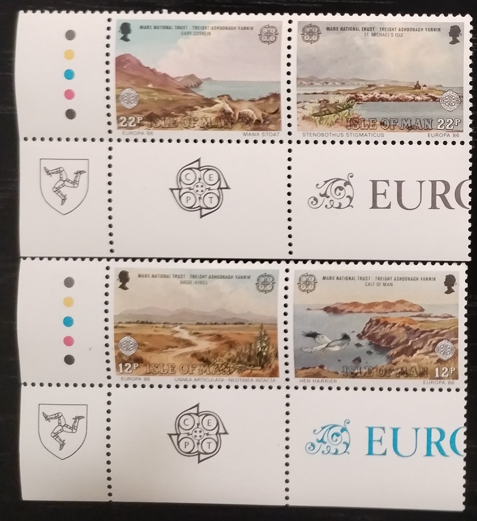 Ostrov Man 1986 EUROPA - Panoramata a ochrana přírody