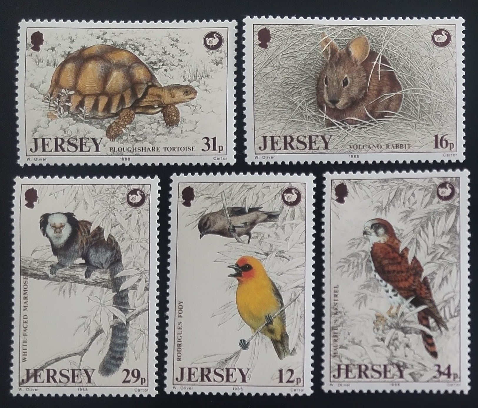 Jersey 1988 Monkeys, Birds and Reptiles