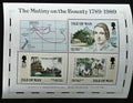 Isle of Man 1989 Mutiny on the Bounty, Ships and Maps