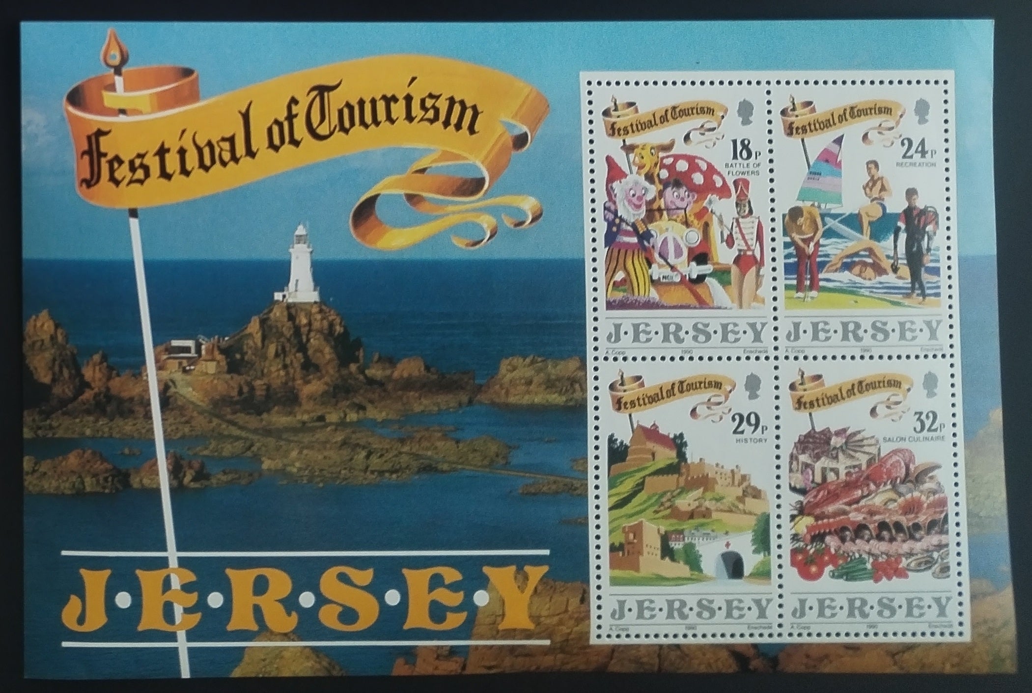 Jersey 1990 Turismus a majáky