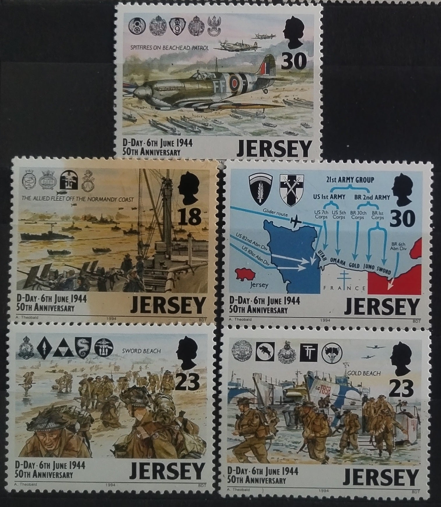 Jersey 1994 Normandy landings, Defect and incomplete.