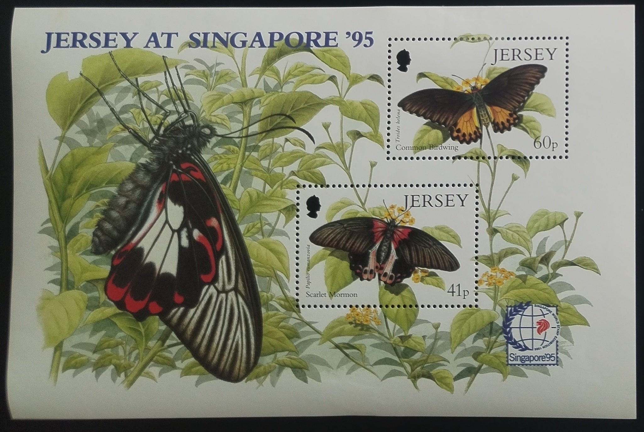 Jersey 1995 Butterflies and Insects, Stamp Exhibition