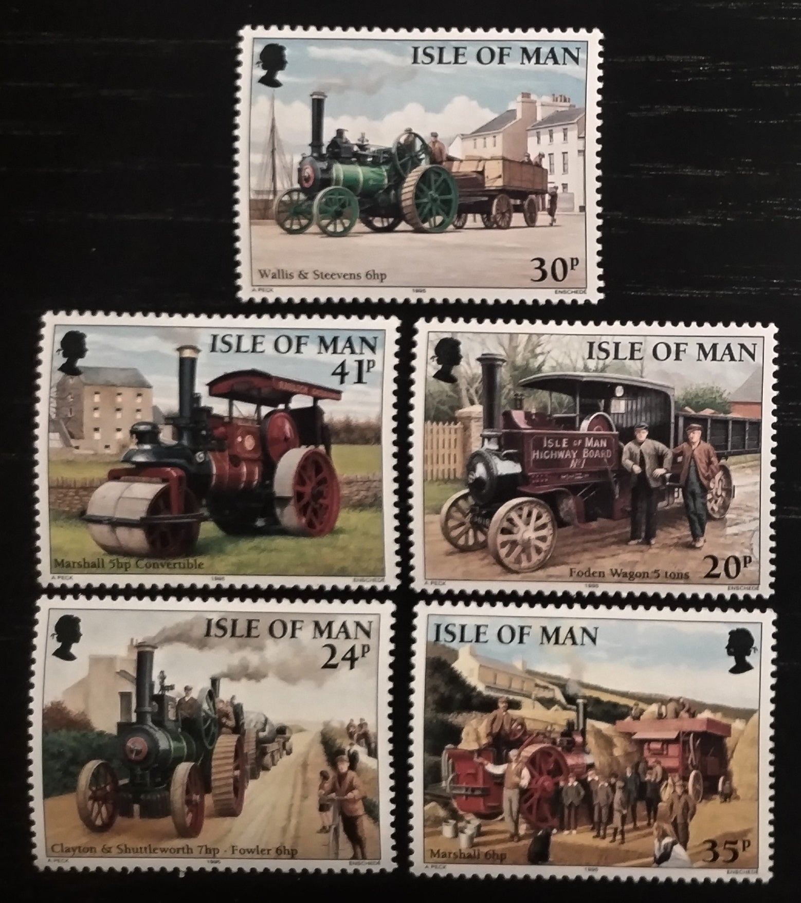 Isle of Man 1995 Steam cars and locomotives