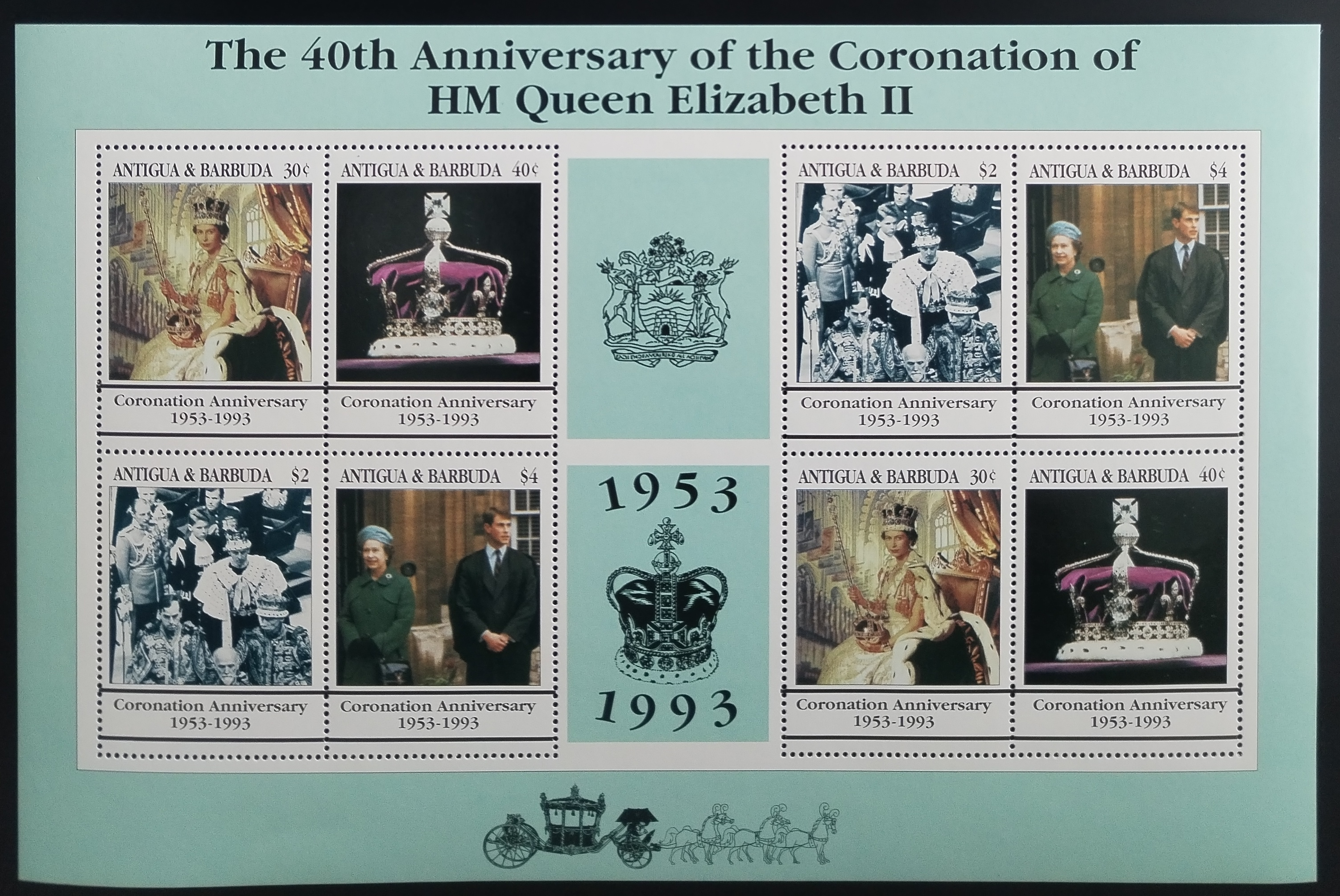 Antigua & Barbuda 1993 Výročí korunovace královny Alžběty II.
