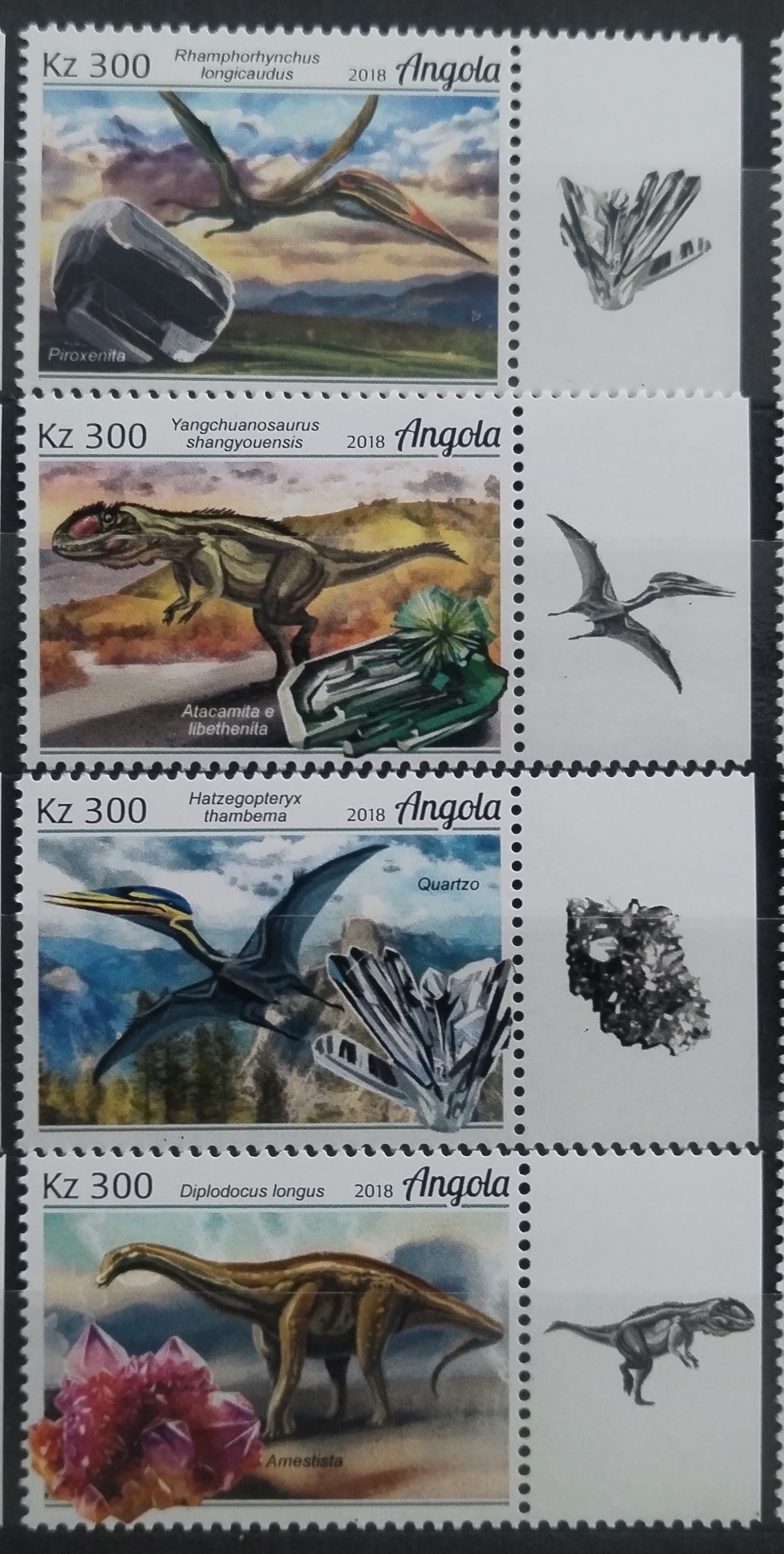 Angola 2018 Dinosauři a minerály, Pravěká fauna