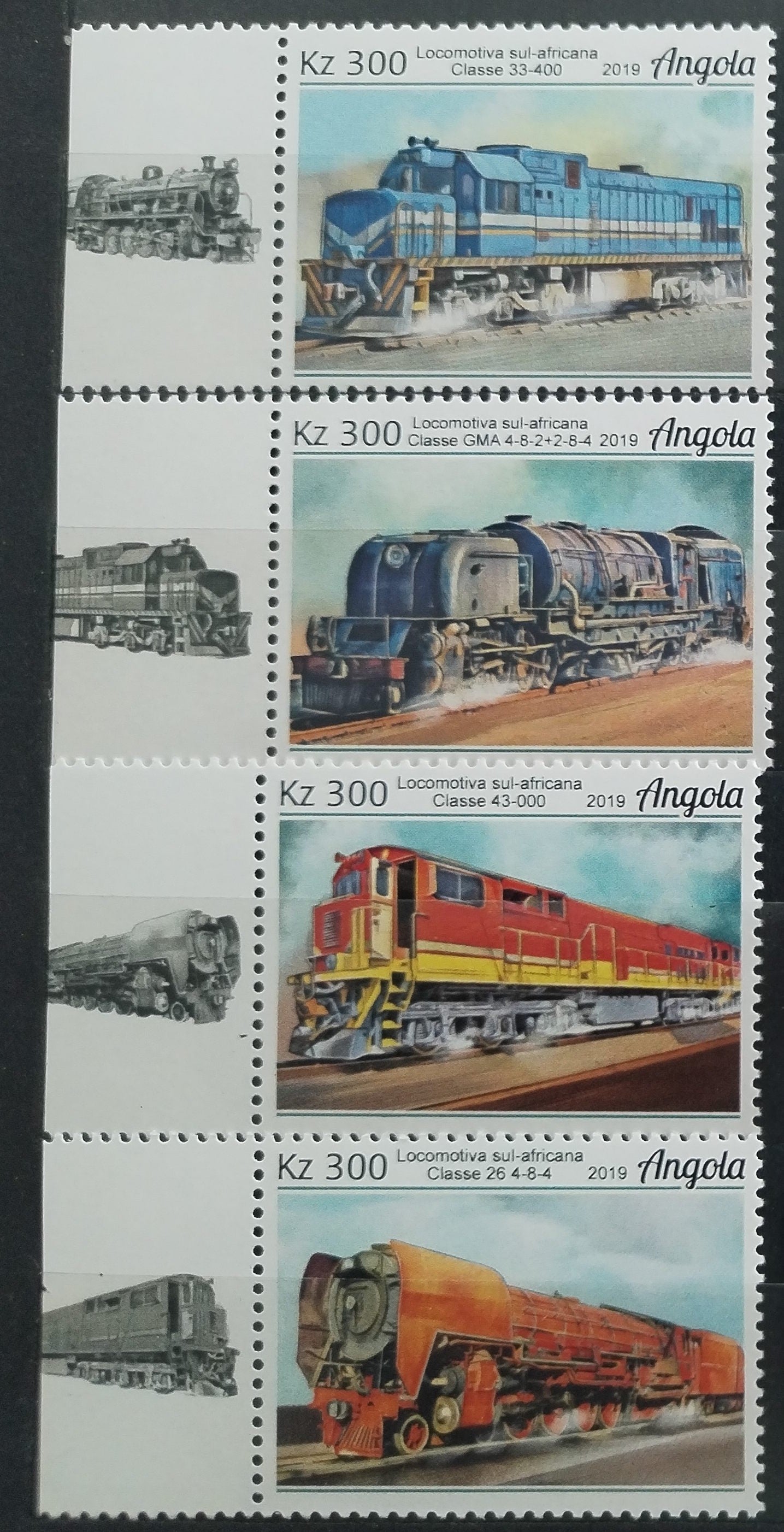 Angola 2018 Diesel vlaky a lokomotivy Afriky