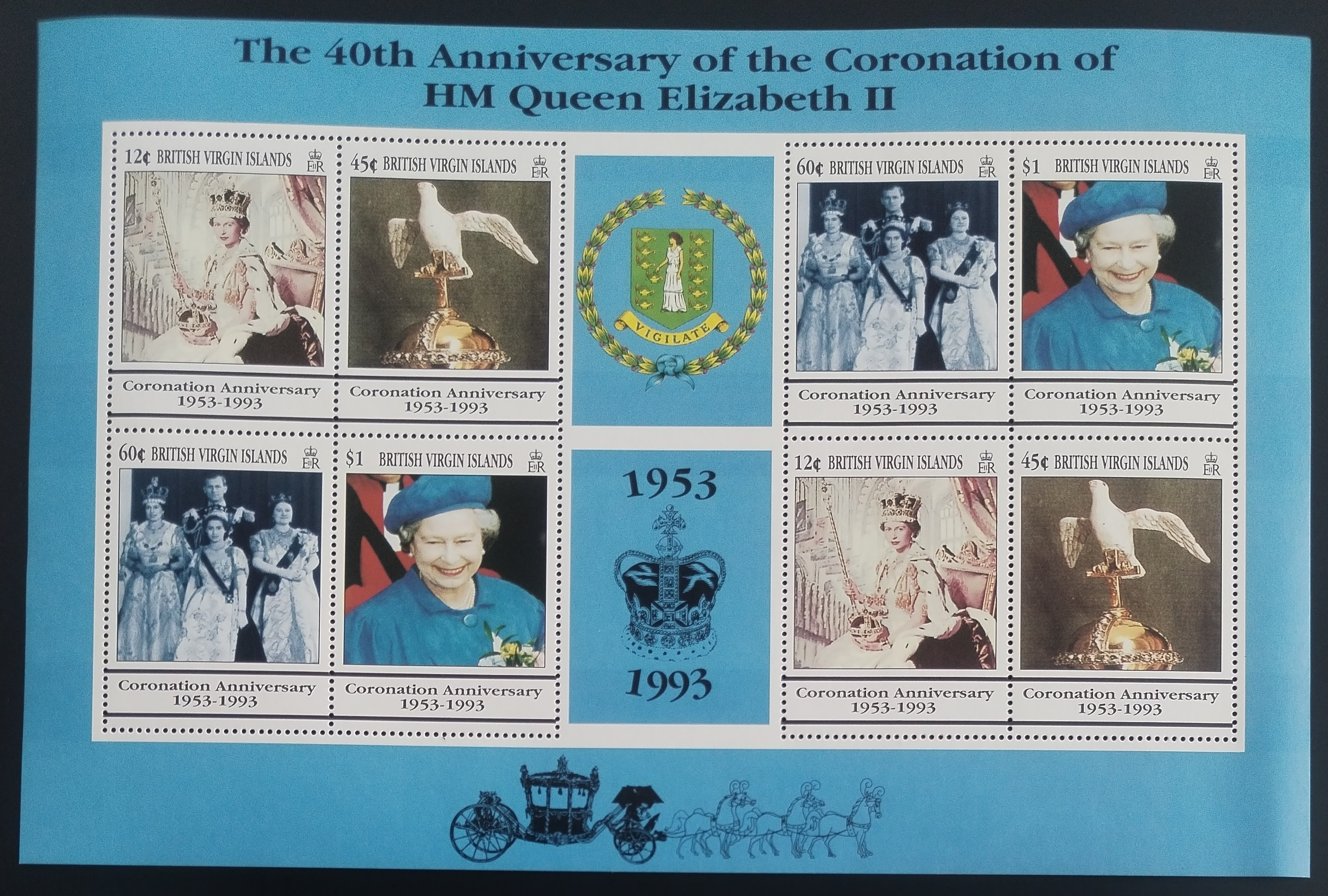 Britské Panenské ostrovy 1993 Výročí korunovace královny