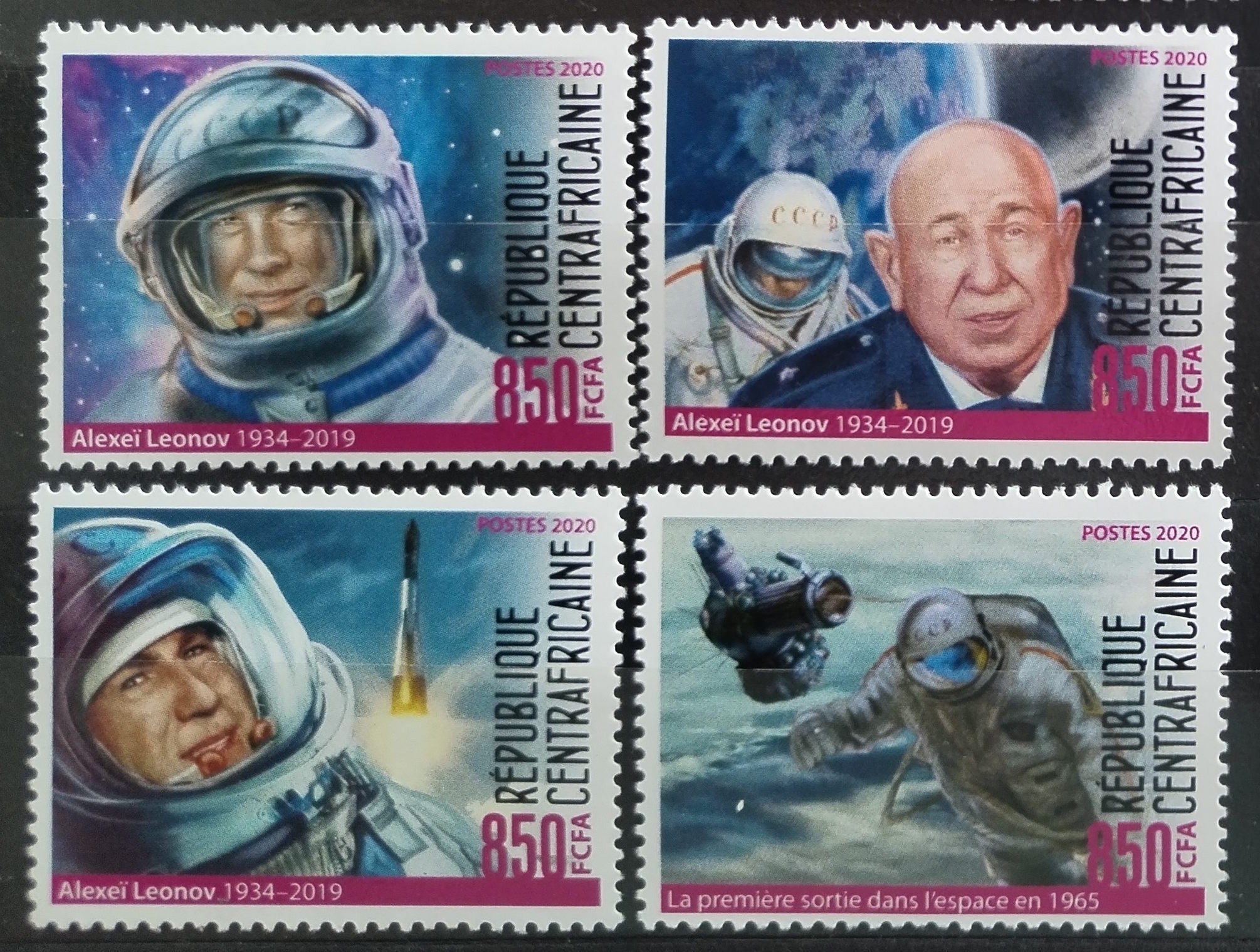 Středoafrická rep. 2020 Leonov a průzkum vesmíru, Kosmos
