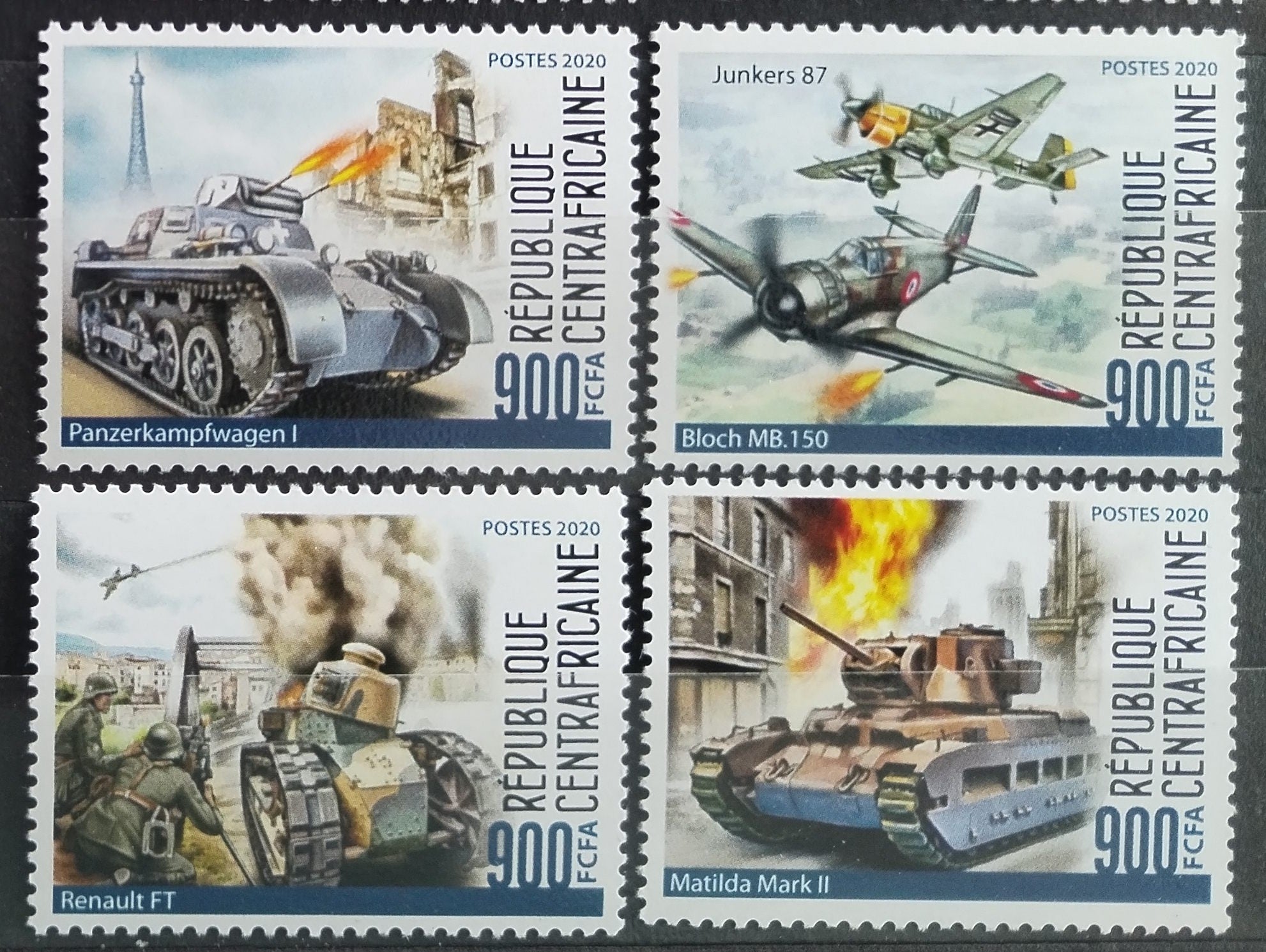 Středoafrická rep. 2020 Tanky a stíhačky II.WW