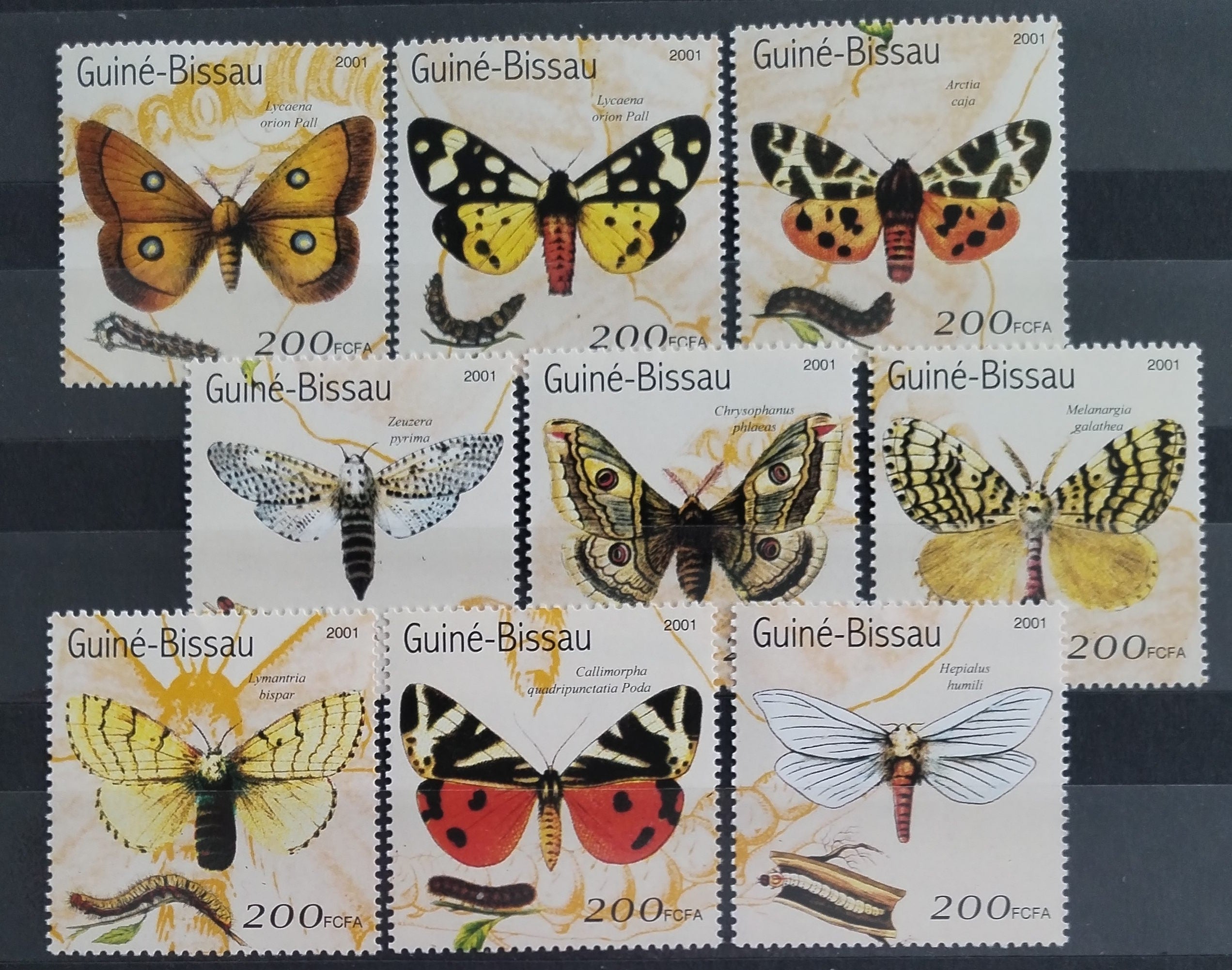 Guinea Bissau 2001 Afričtí motýli a můry II.