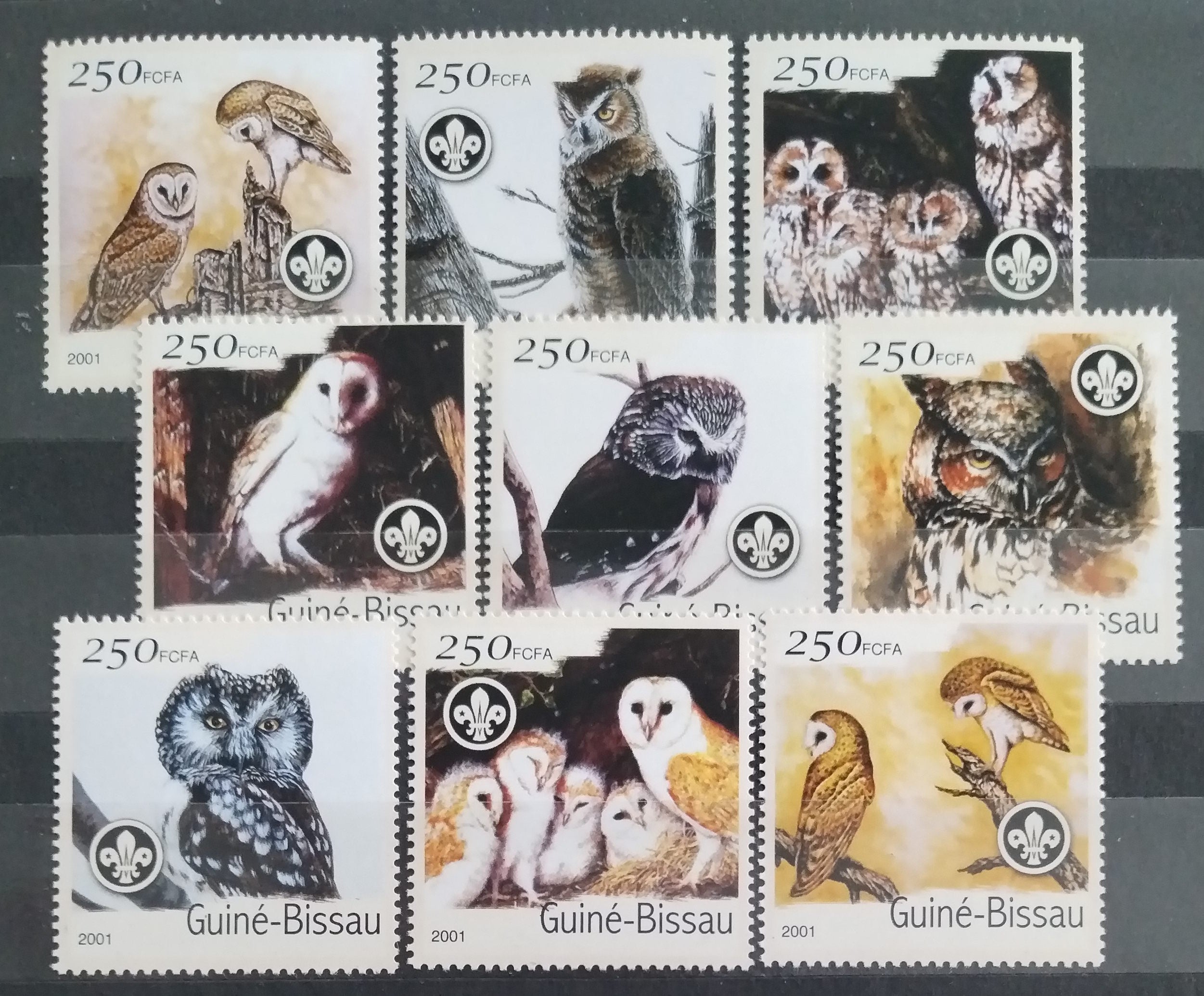 Guinea Bissau 2001 Africké sovy a ptáci II.