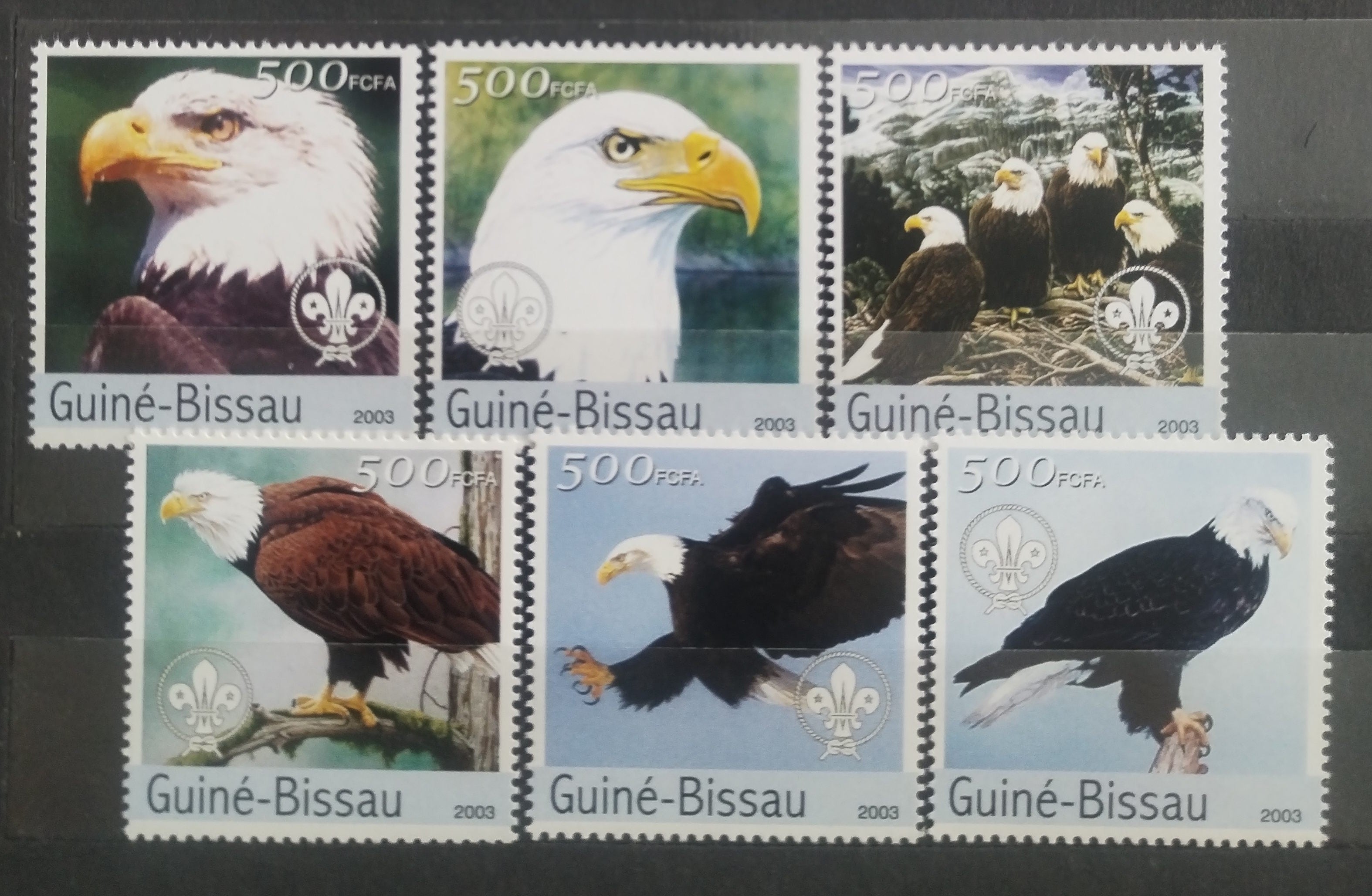 Guinea Bissau 2003 Orli a skauting, Ptáci
