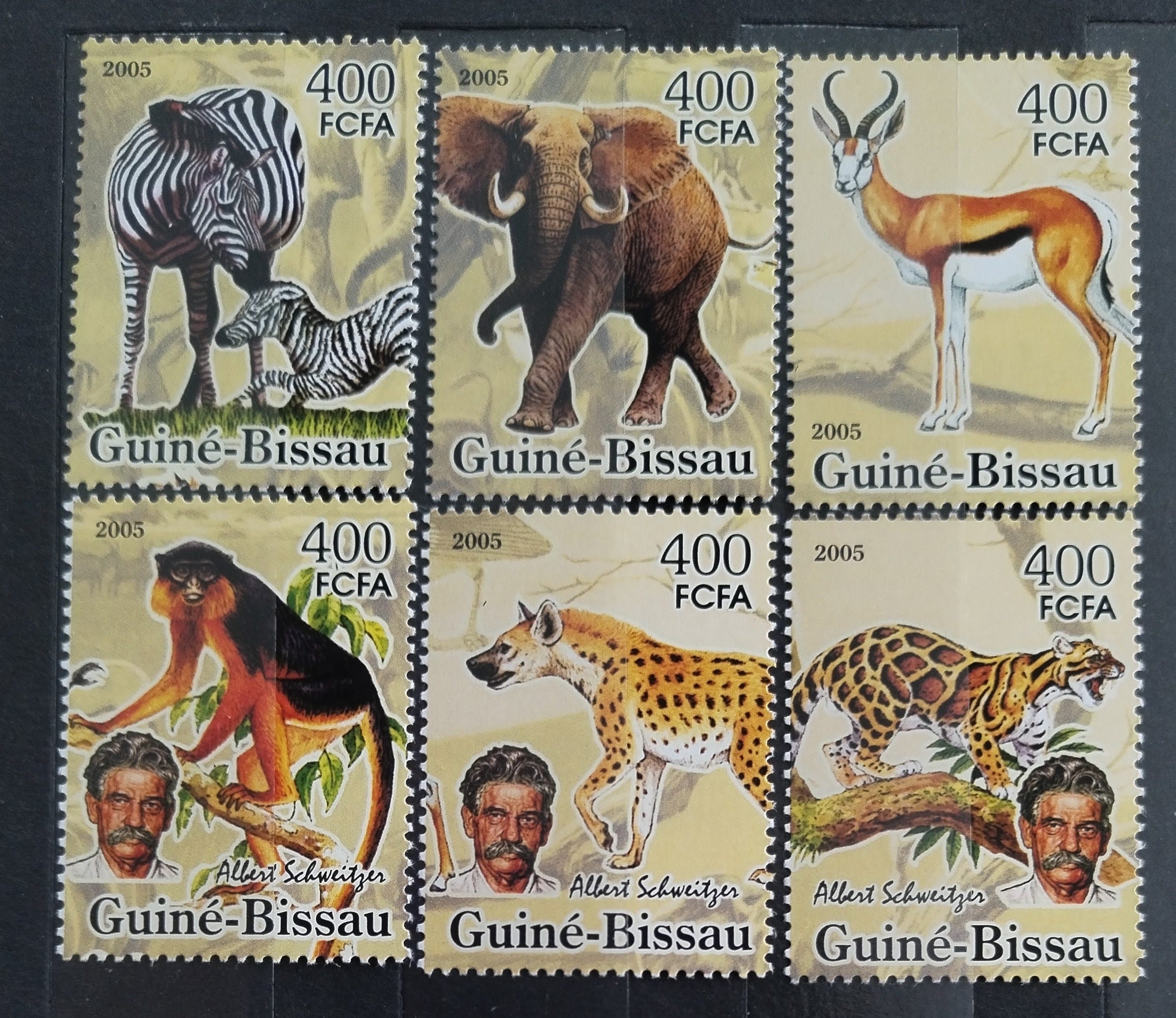 Guinea Bissau 2005 Africká fauna, Opice a sloni