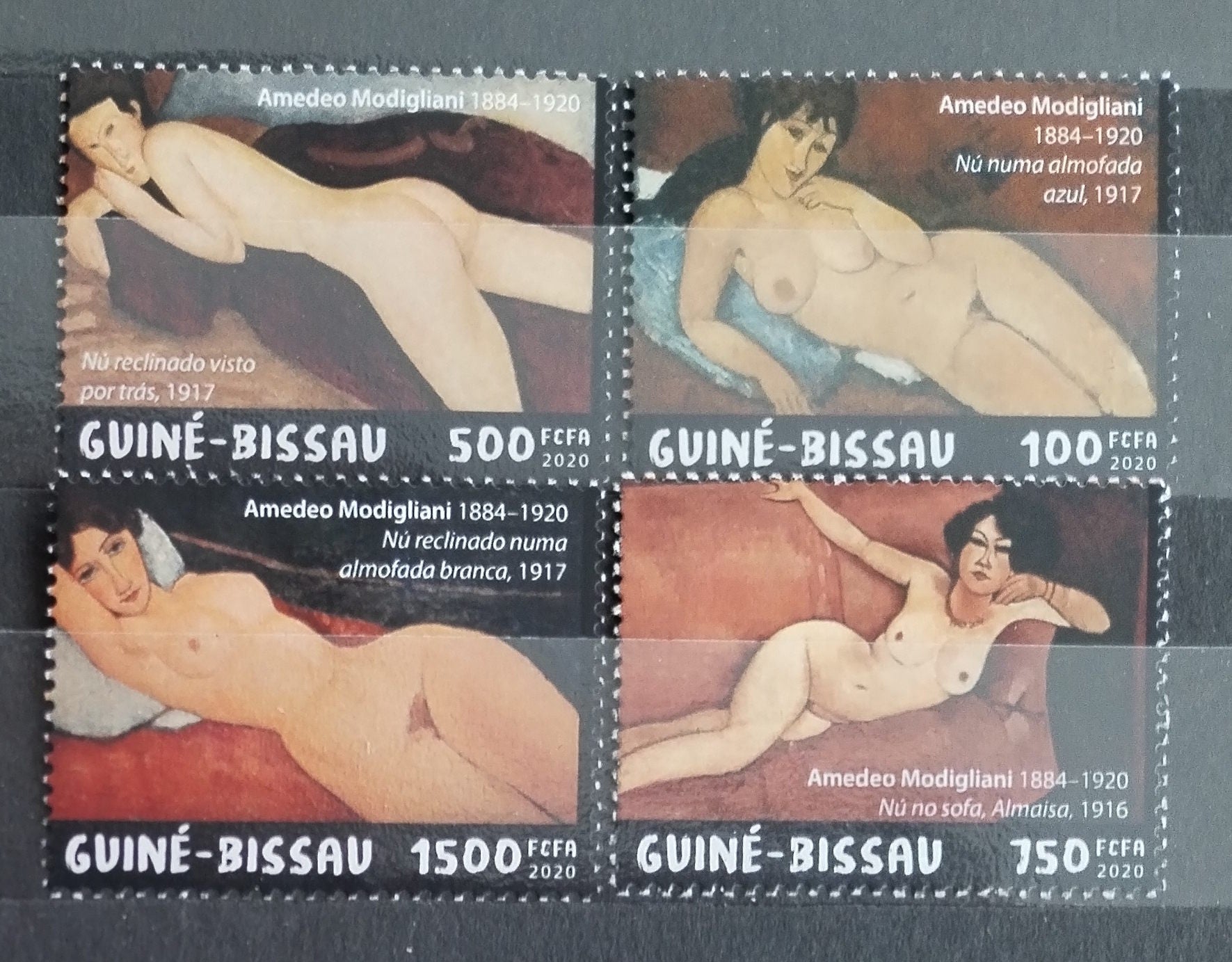 Guinea Bissau 2020 Modigliani a jeho umění, Akty