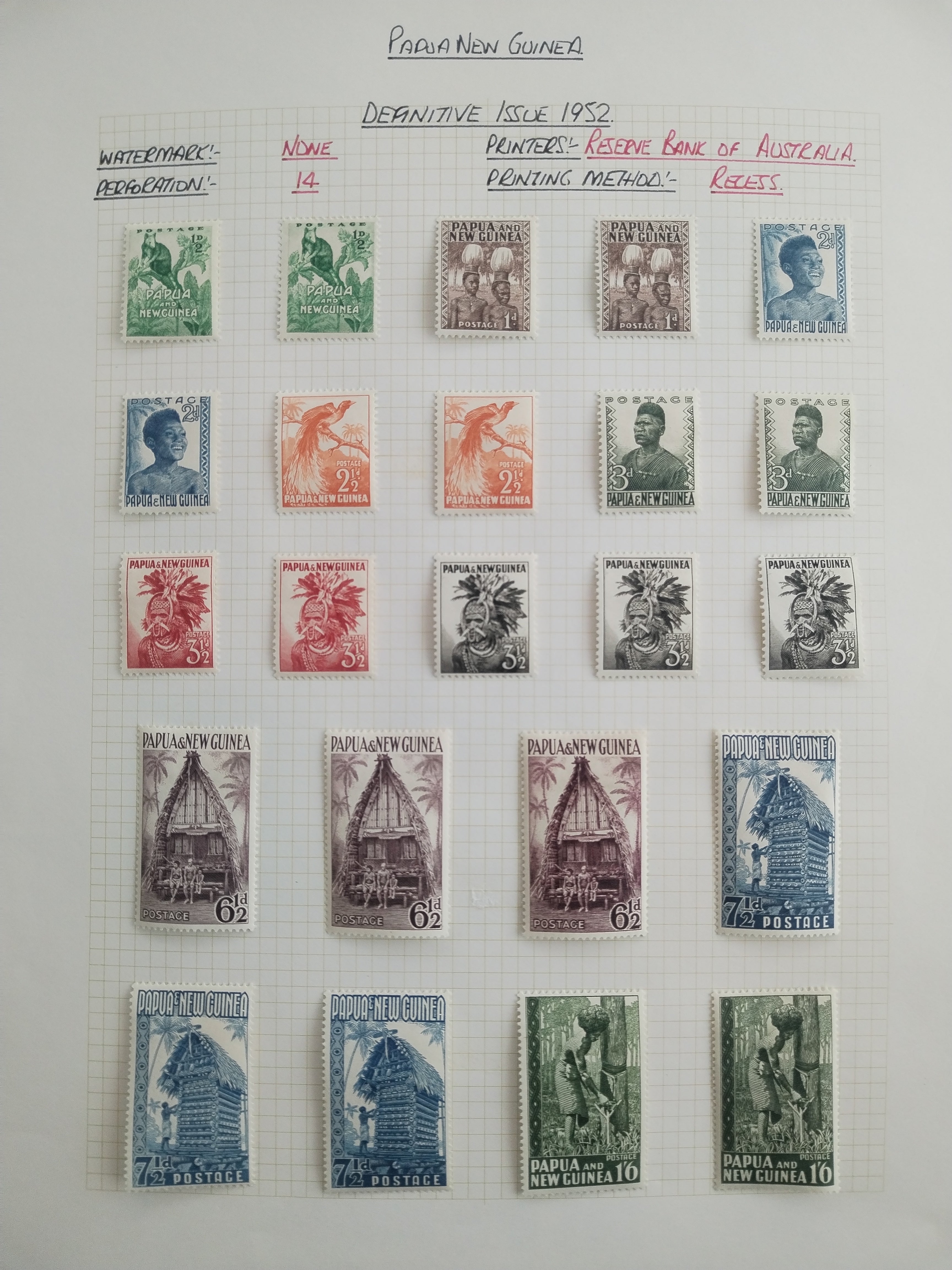 Neražená sbírka Papua Nová Guinea 1952-2003 +1000£