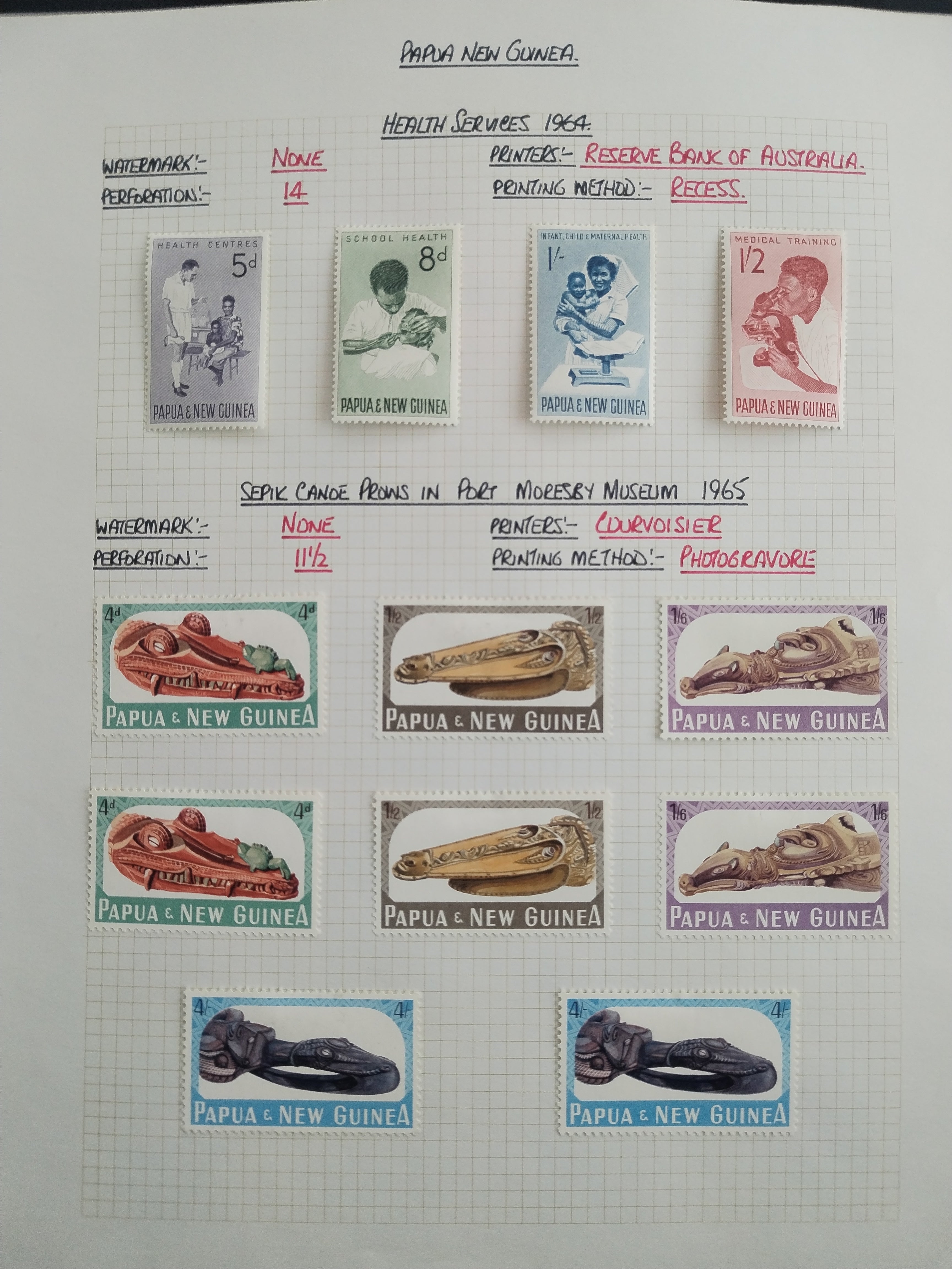 Neražená sbírka Papua Nová Guinea 1952-2003 +1000£