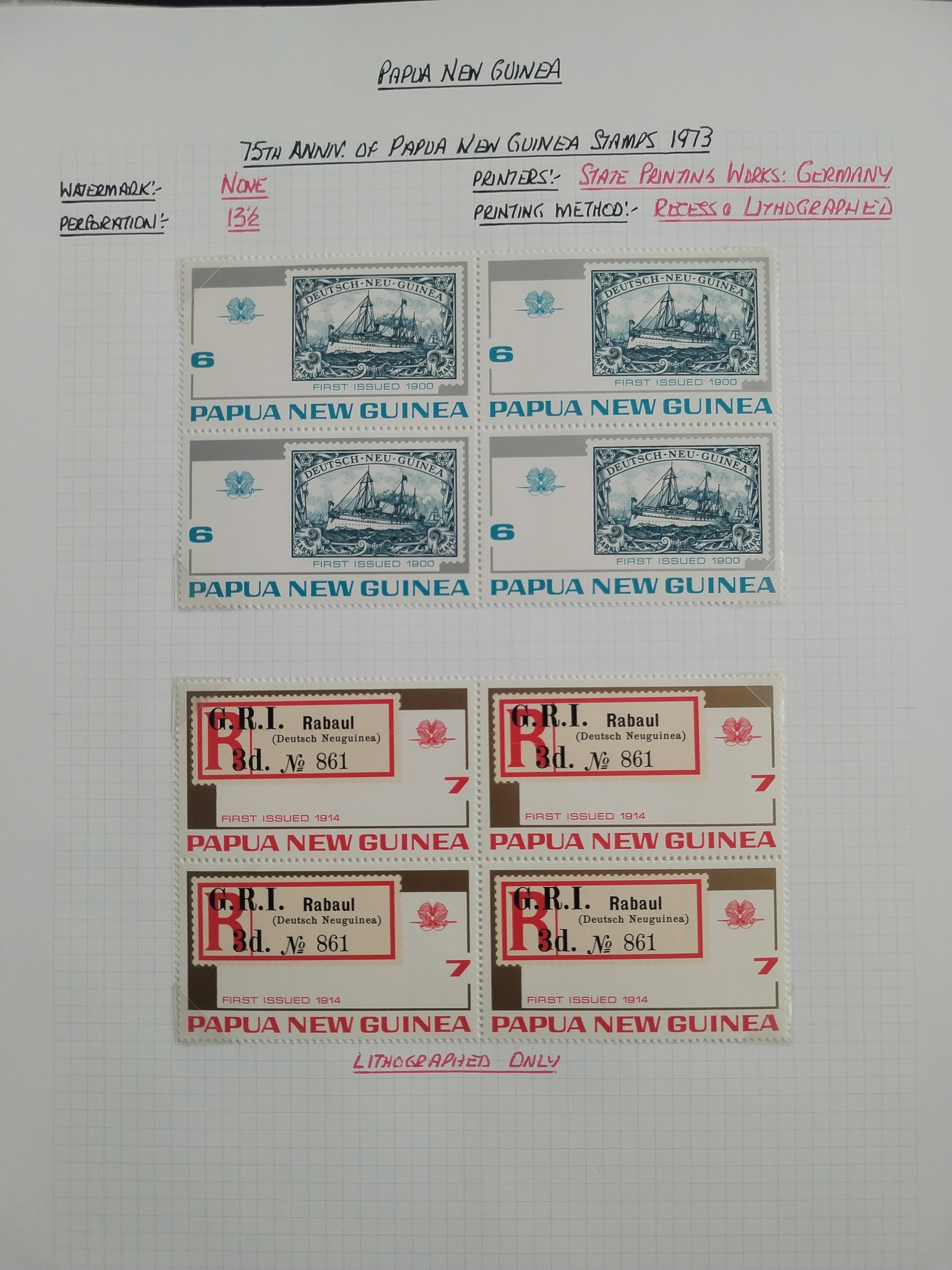 Neražená sbírka Papua Nová Guinea 1952-2003 +1000£