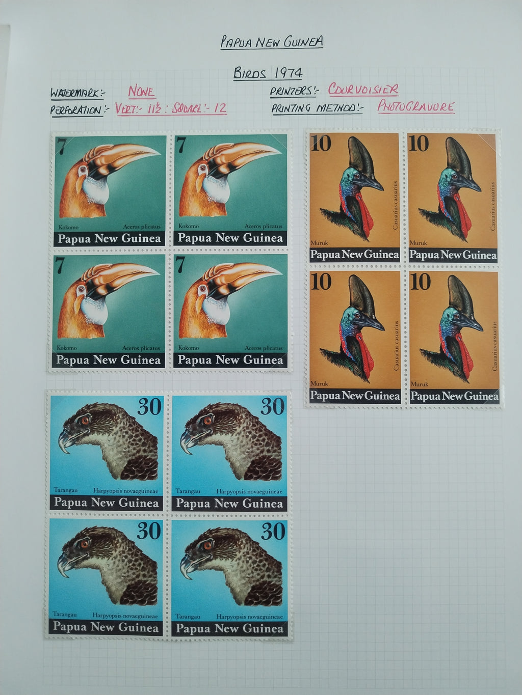 Neražená sbírka Papua Nová Guinea 1952-2003 +1000£