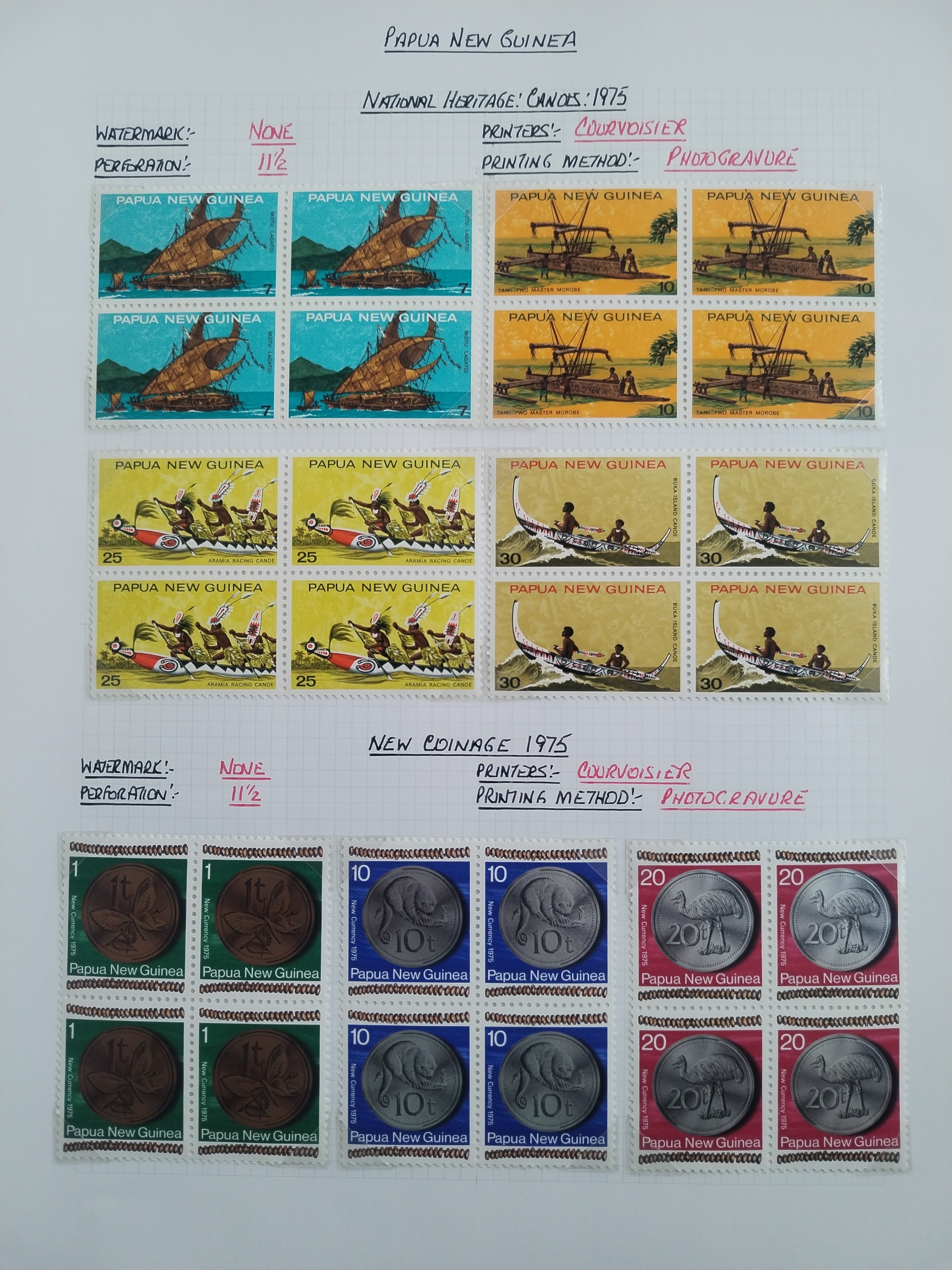 Neražená sbírka Papua Nová Guinea 1952-2003 +1000£