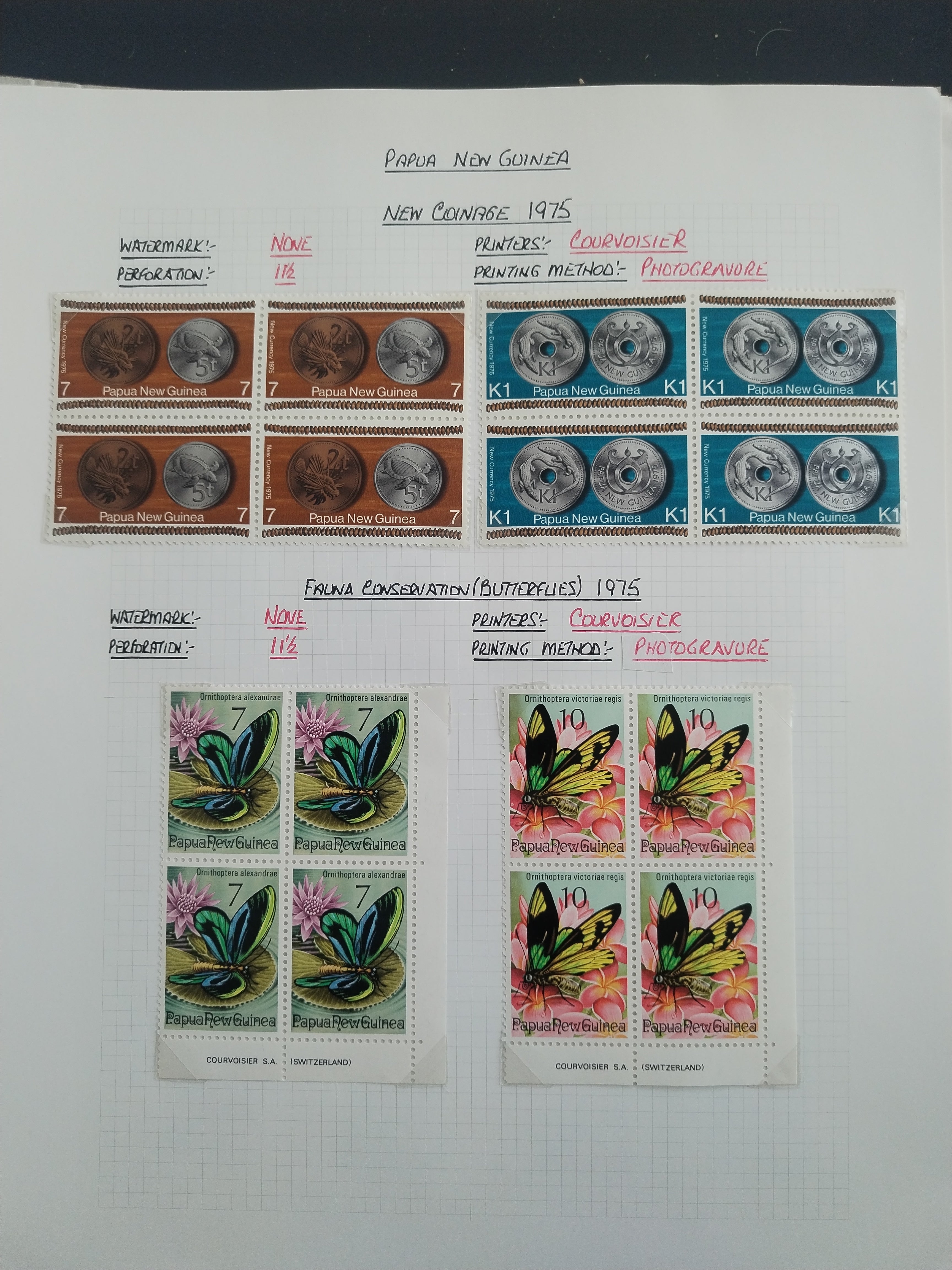 Neražená sbírka Papua Nová Guinea 1952-2003 +1000£