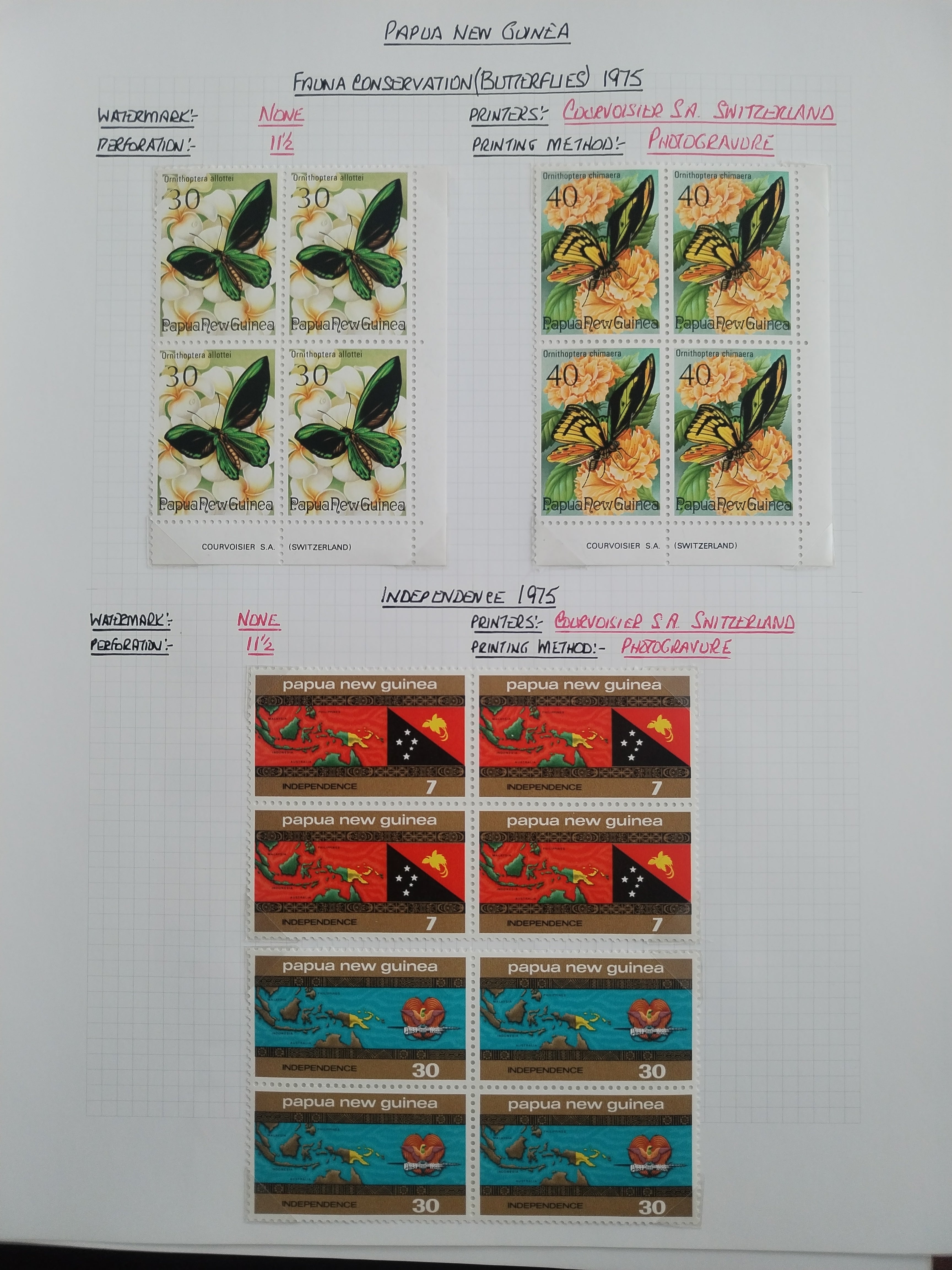 Neražená sbírka Papua Nová Guinea 1952-2003 +1000£