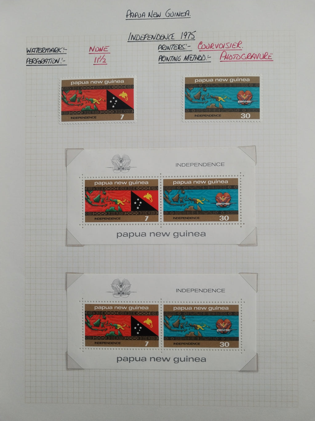 Neražená sbírka Papua Nová Guinea 1952-2003 +1000£