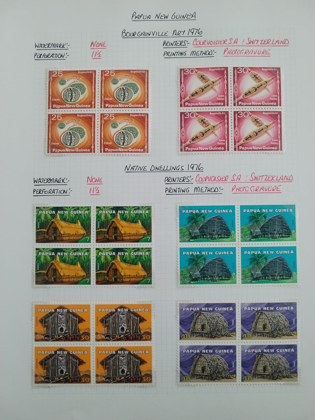 Neražená sbírka Papua Nová Guinea 1952-2003 +1000£