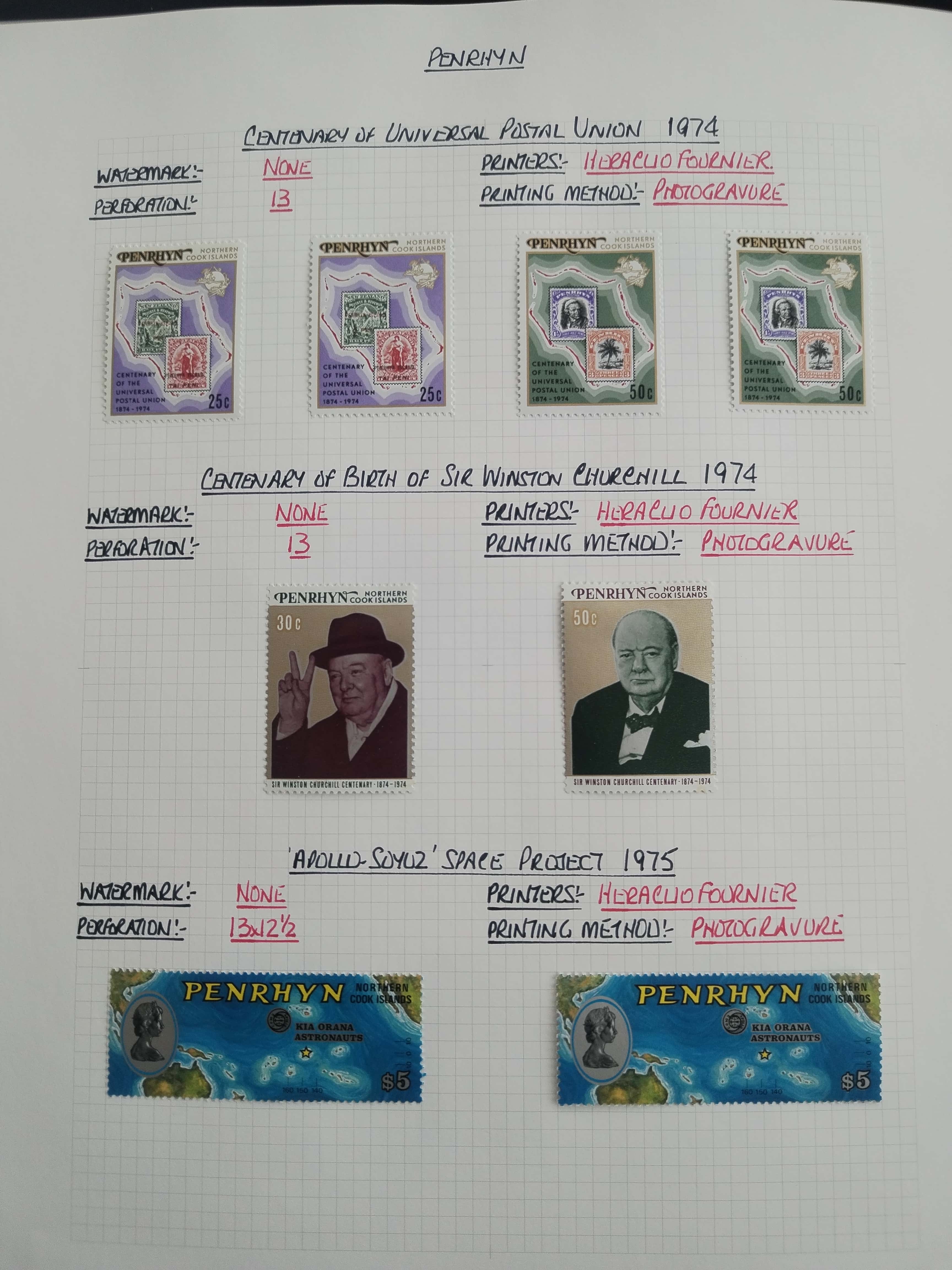 Neražená sbírka Penrhyn 1902-82 630£