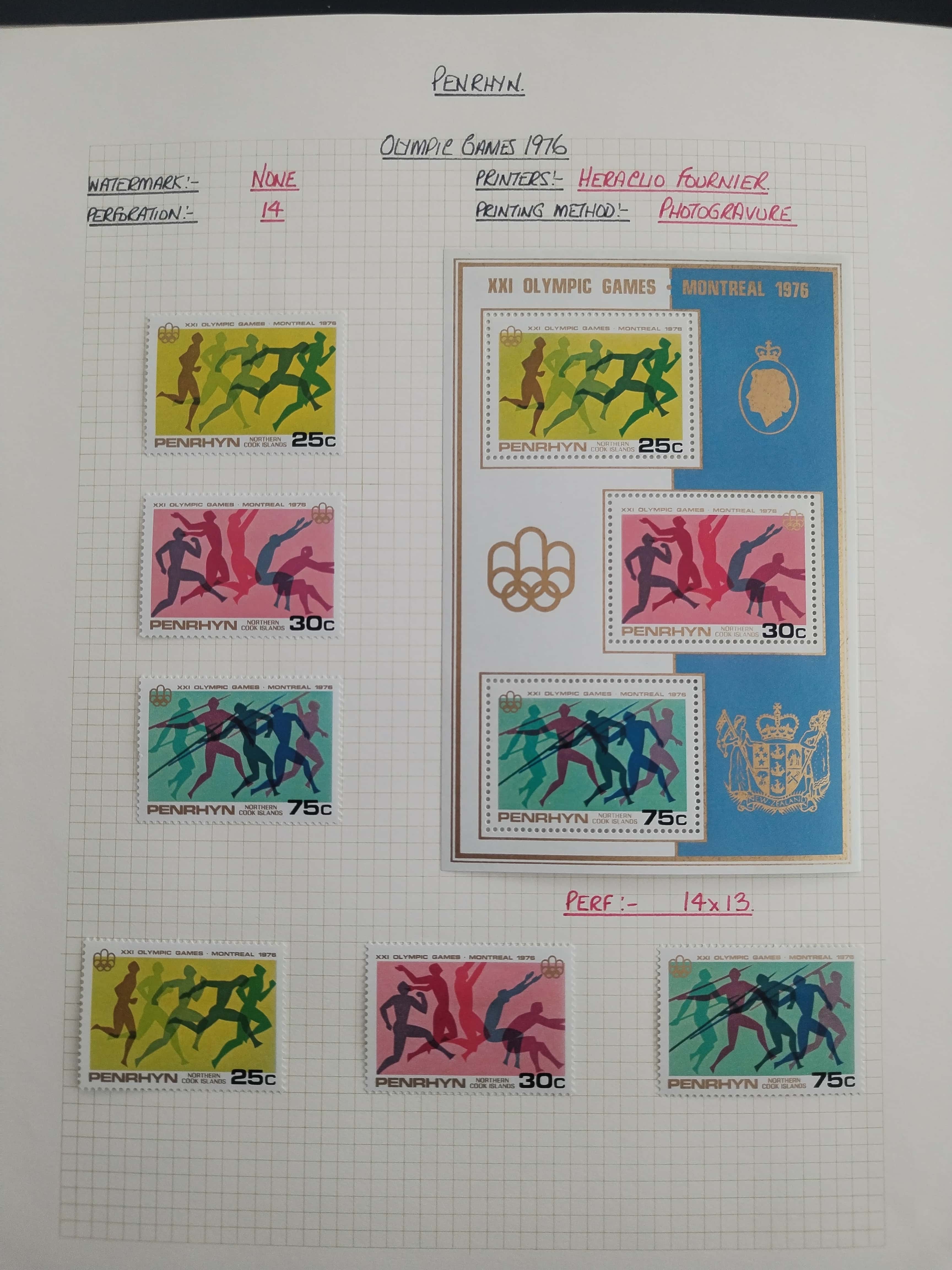 Neražená sbírka Penrhyn 1902-82 630£