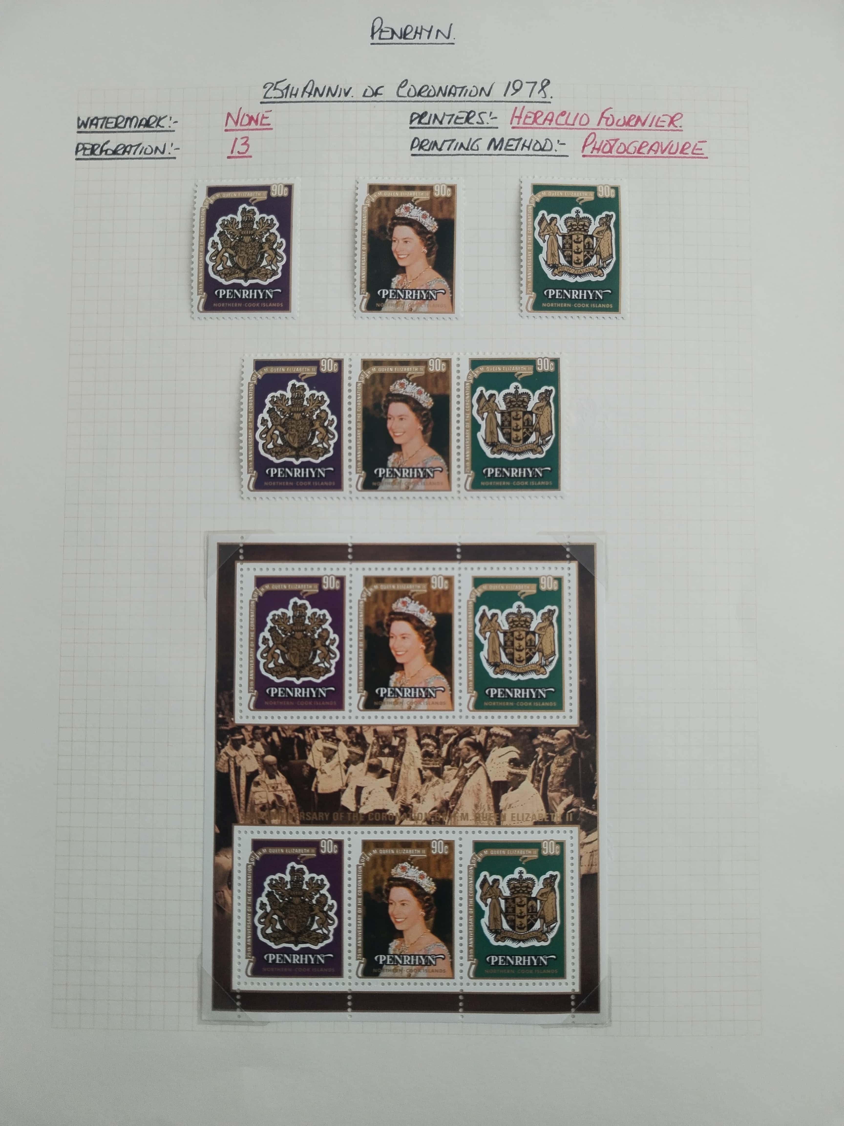 Neražená sbírka Penrhyn 1902-82 630£