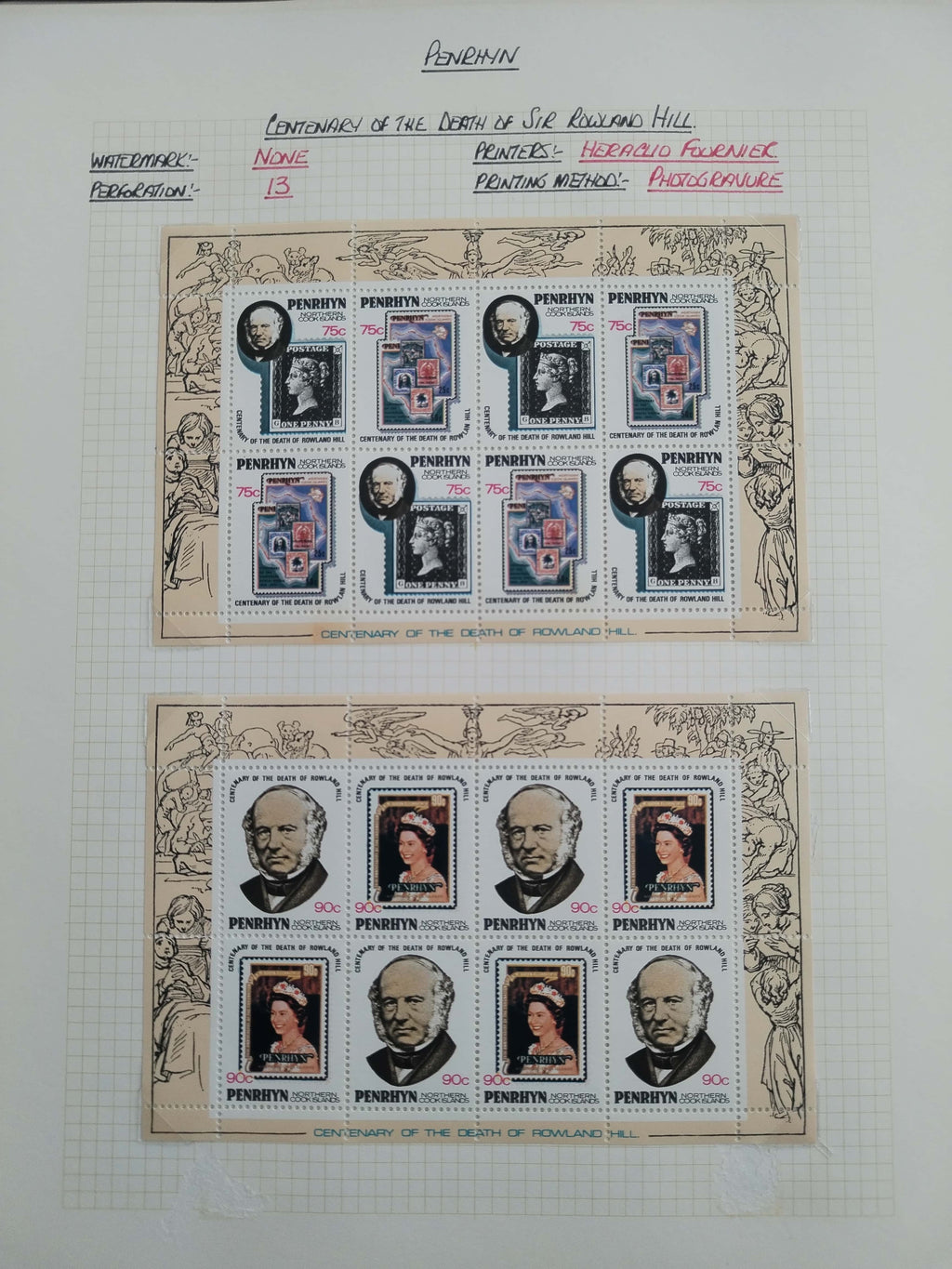 Neražená sbírka Penrhyn 1902-82 630£