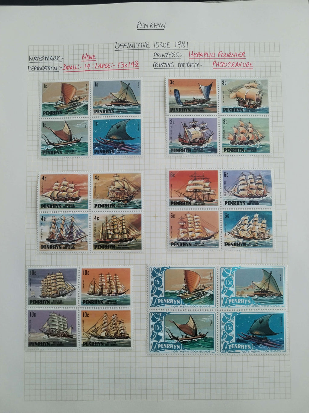 Neražená sbírka Penrhyn 1902-82 630£