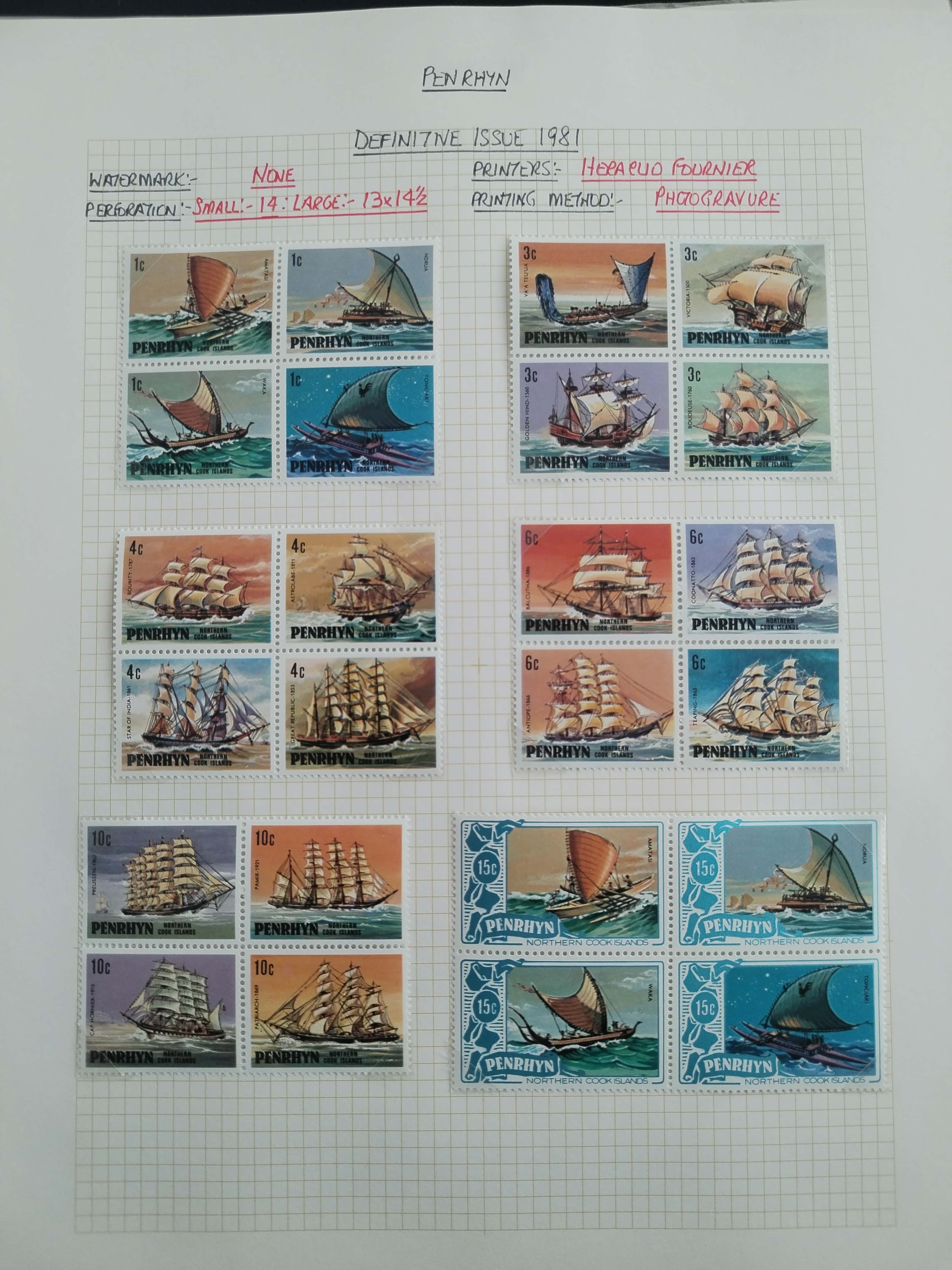 Neražená sbírka Penrhyn 1902-82 630£